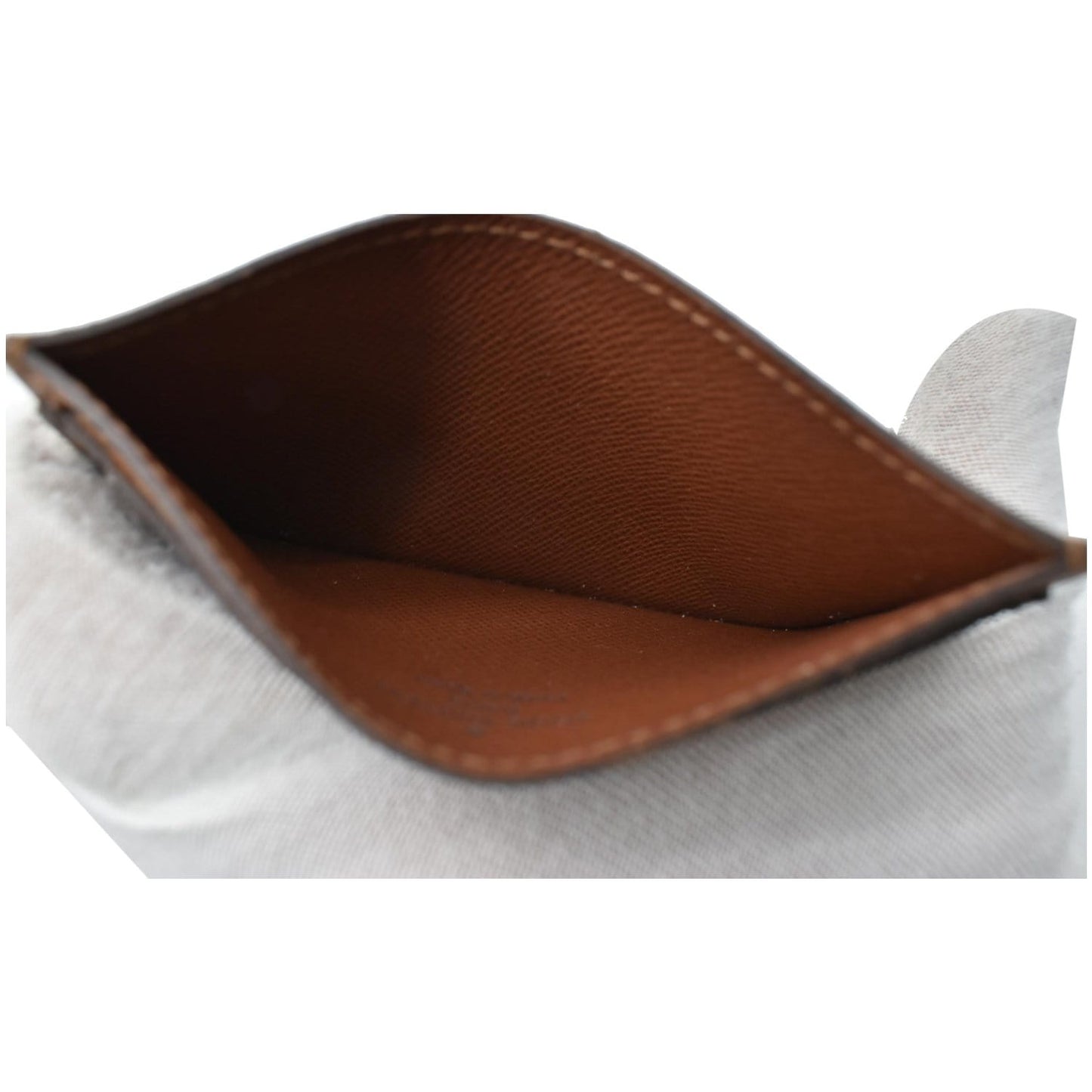 LOUIS VUITTON Card Holder Monogram Canvas Brown