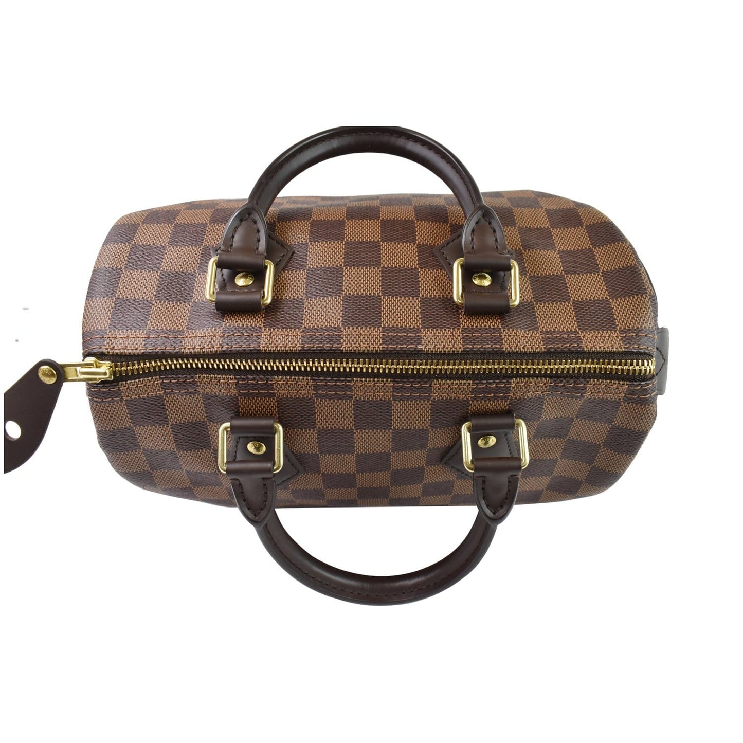 LOUIS VUITTON Speedy 25 Damier Ebene Satchel Bag Brown