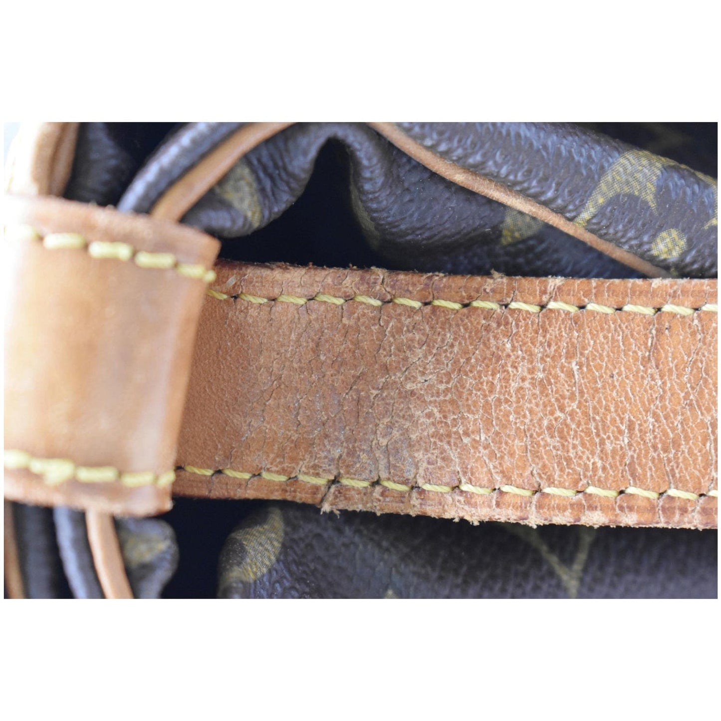 LOUIS VUITTON Saumur 35 Monogram Canvas Shoulder Bag Brown