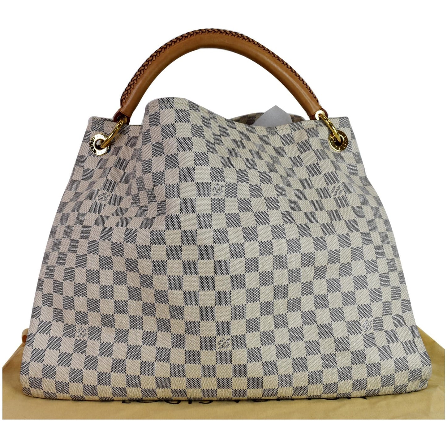 LOUIS VUITTON Artsy GM Damier Azur Shoulder Bag White