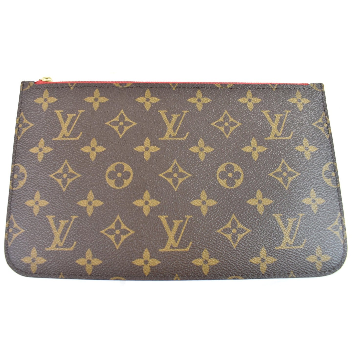 LOUIS VUITTON Pochette Wristlet Monogram Canvas Neverfull MM Brown