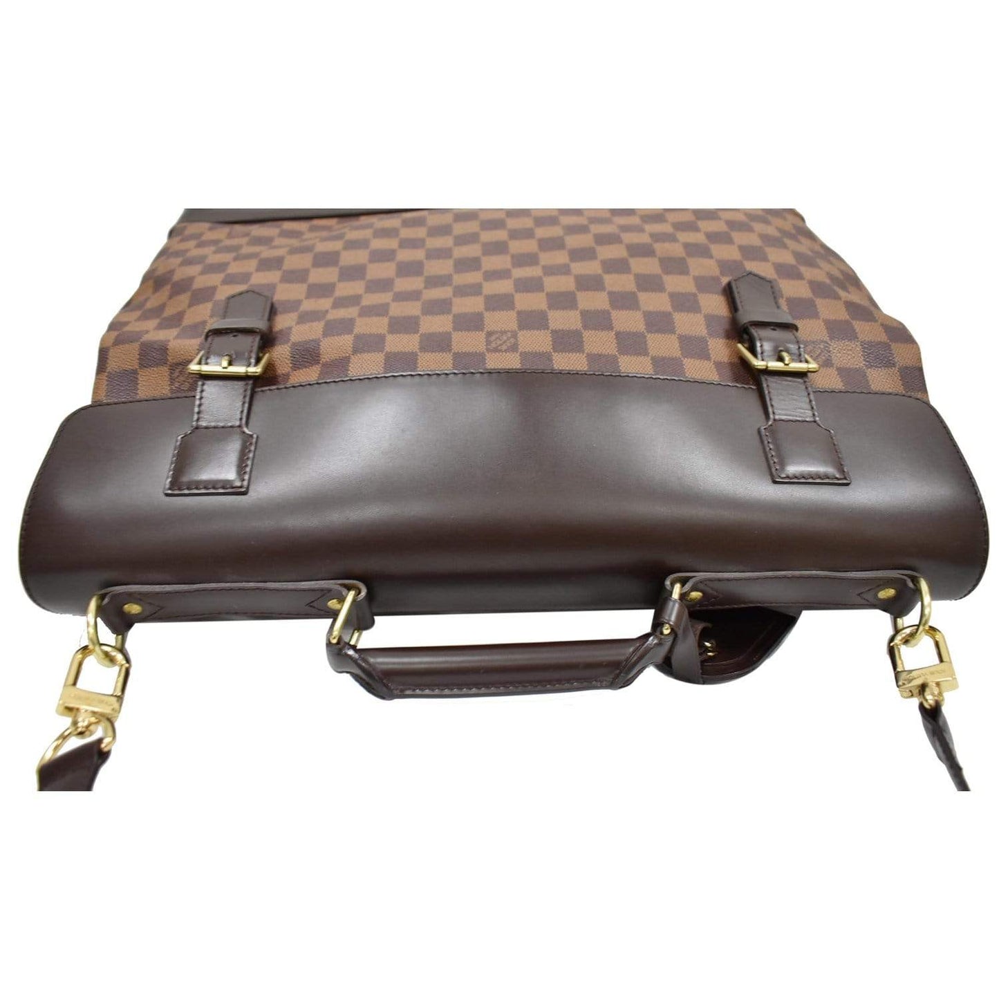 LOUIS VUITTON West End PM Damier Ebene Canvas Travel Bag Brown