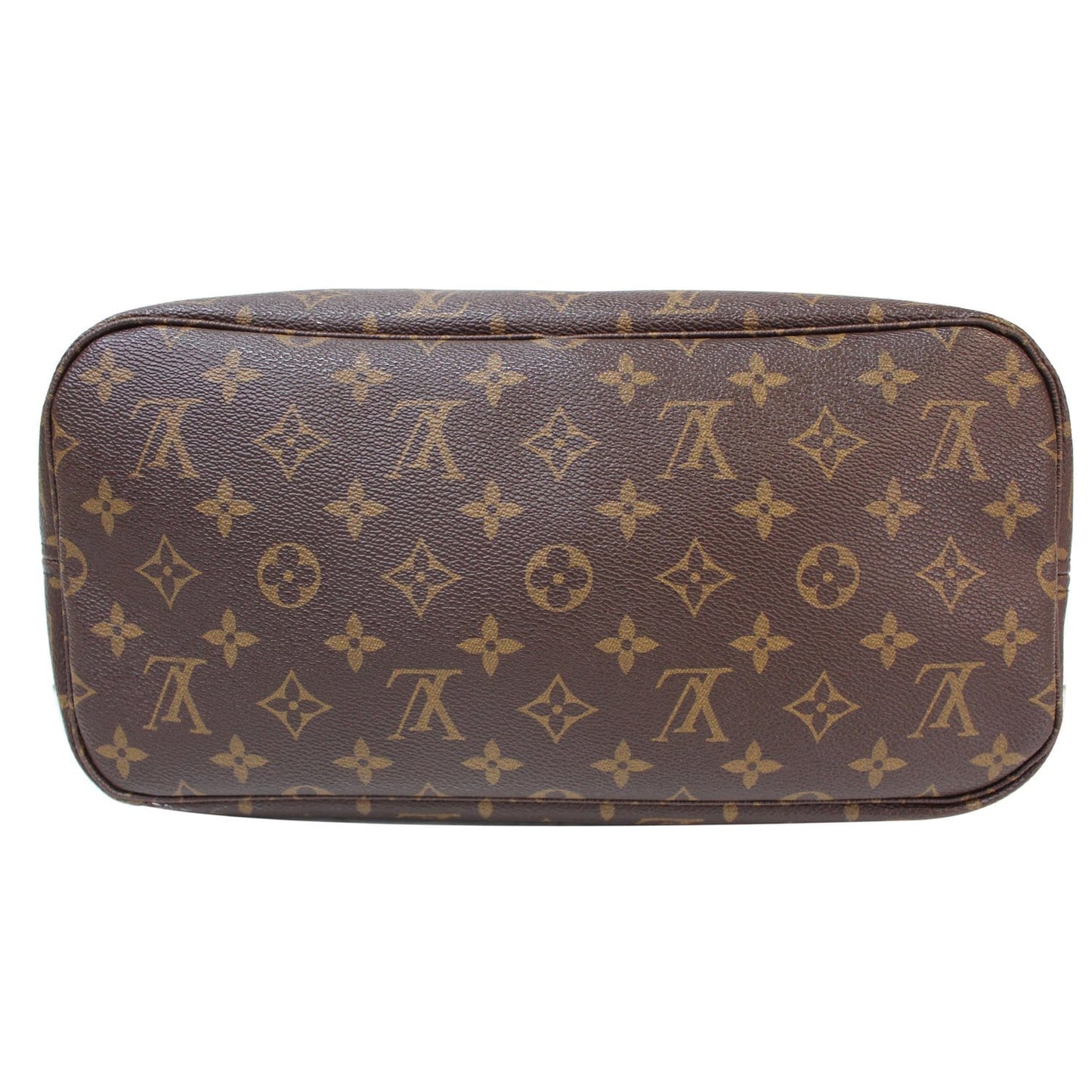 LOUIS VUITTON Neverfull MM Monogram Canvas Tote Shoulder Bag Brown