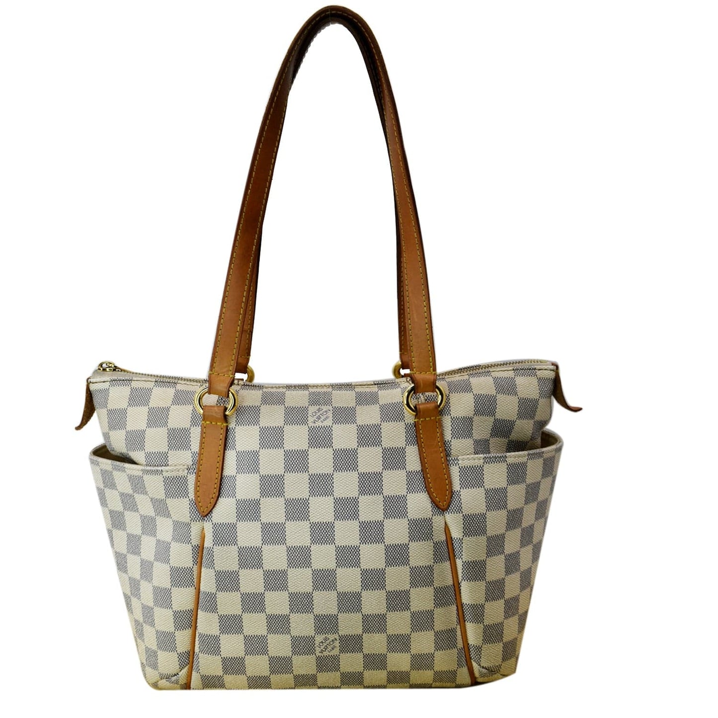 LOUIS VUITTON Totally PM Damier Azur Shoulder Bag White