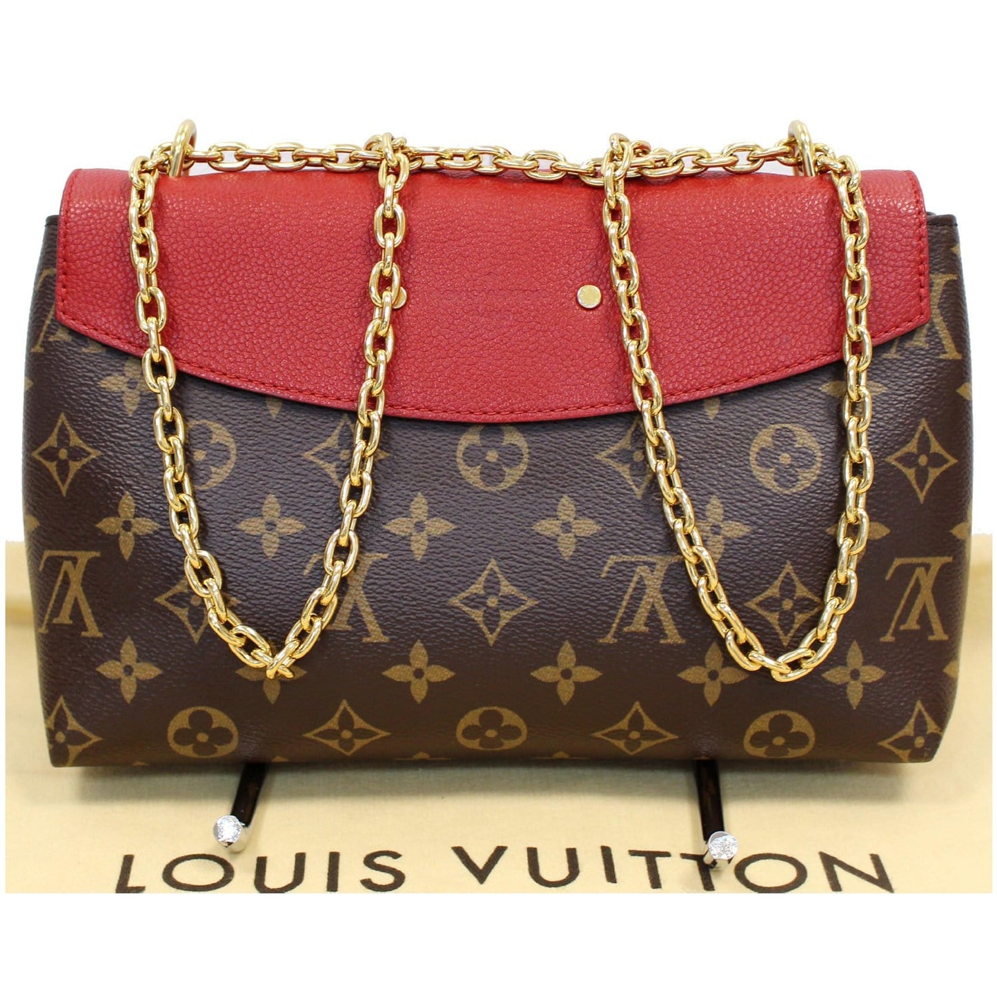 LOUIS VUITTON Saint Placide Monogram Canvas Shoulder Crossbody Bag Cerise