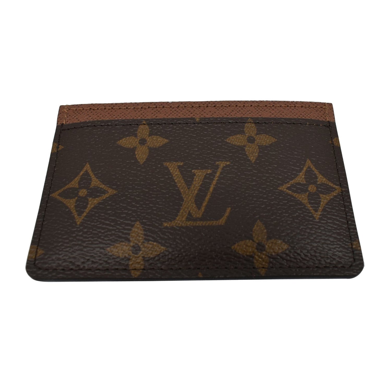 LOUIS VUITTON Monogram Canvas Card Holder Brown