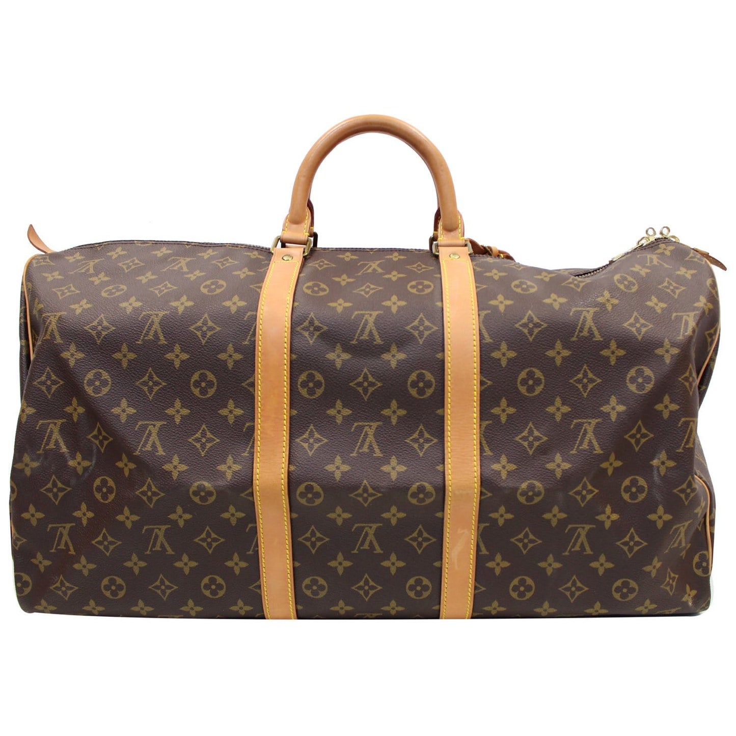 LOUIS VUITTON Keepall 55 Monogram Canvas Travel Bag Brown