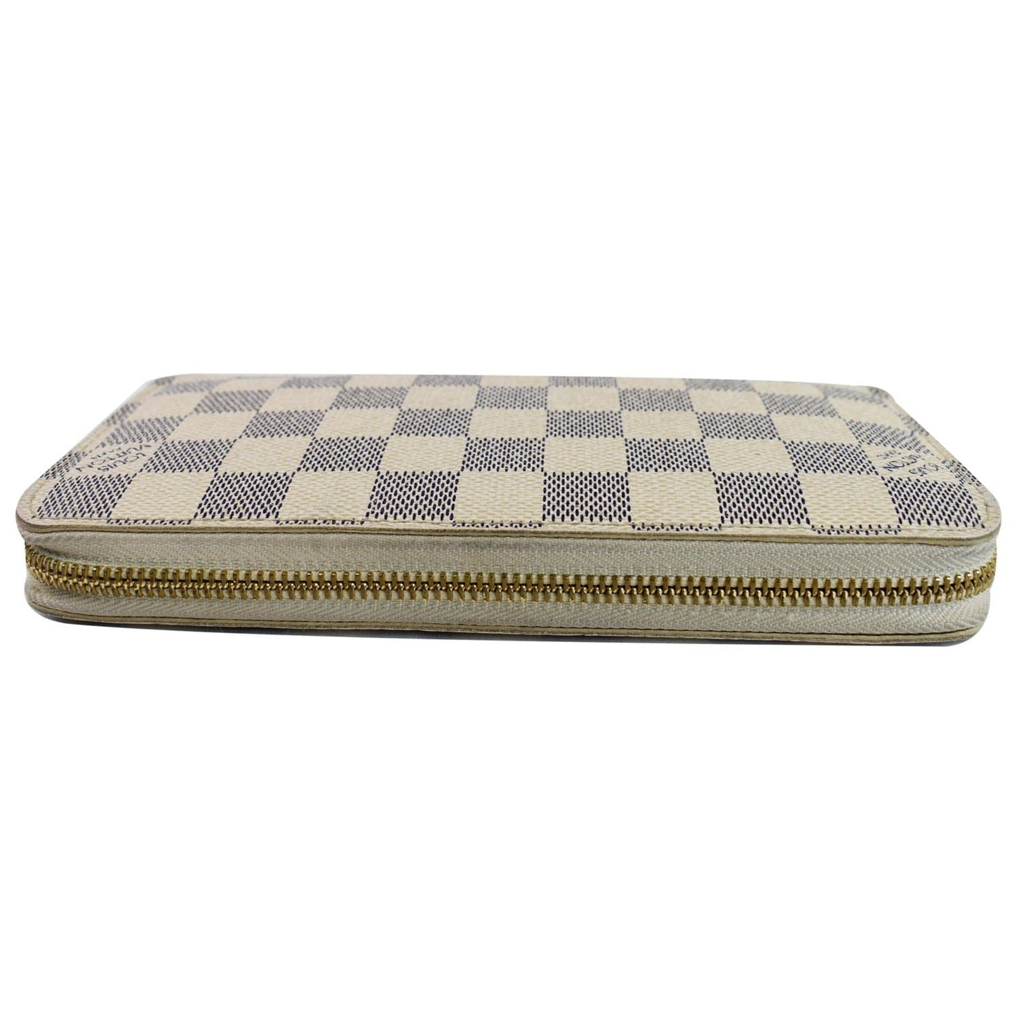 LOUIS VUITTON Damier Azur Zippy Wallet White