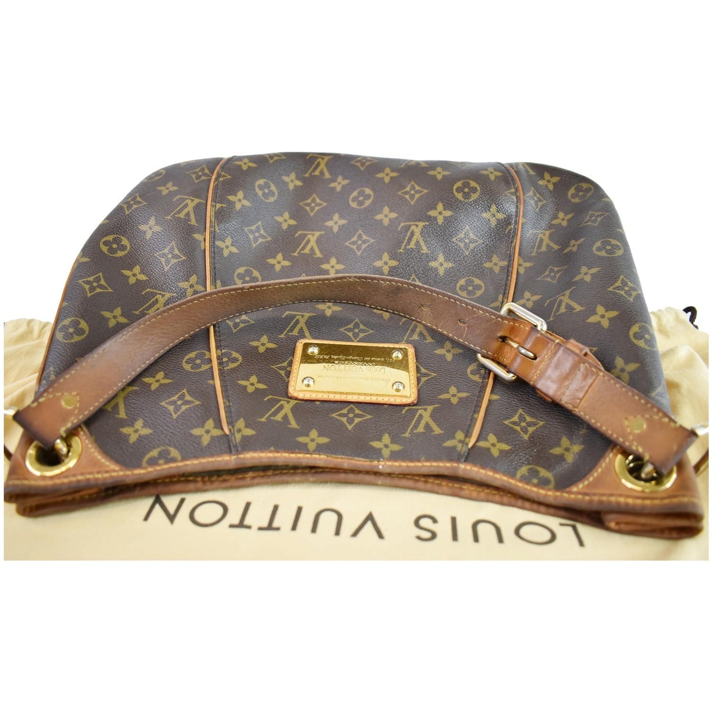 LOUIS VUITTON Galliera PM Monogram Canvas Shoulder Bag Brown