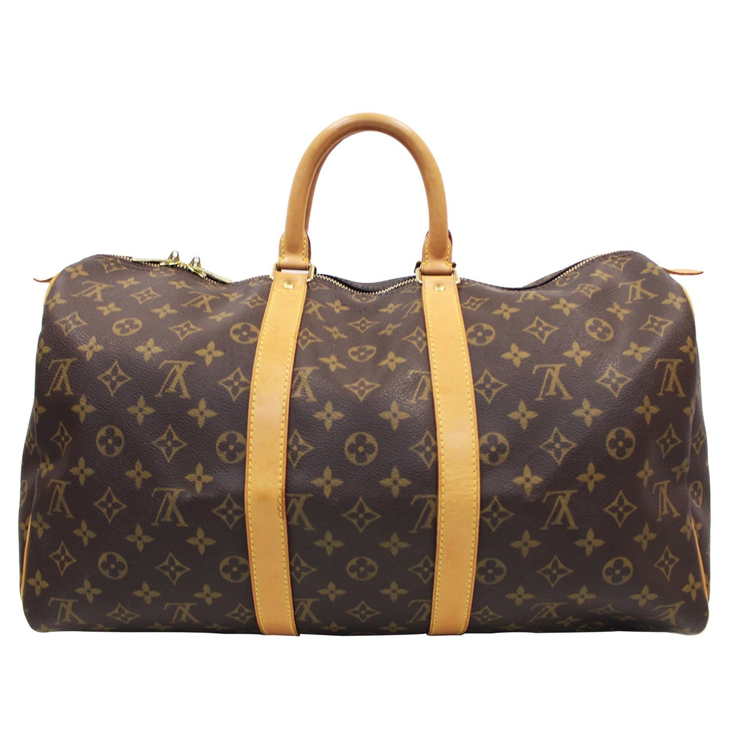 LOUIS VUITTON Keepall 45 Monogram Canvas Travel Bag Brown