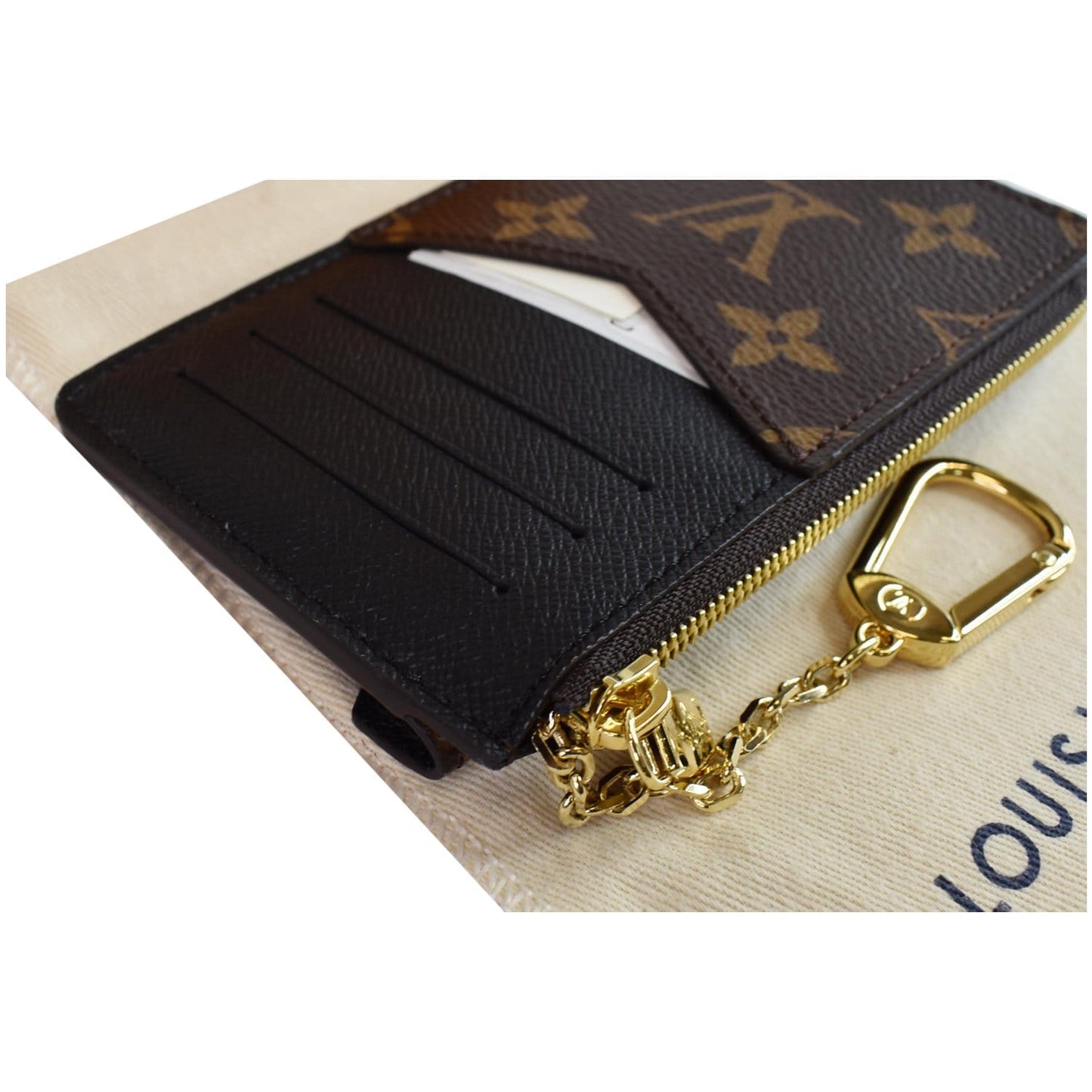 Louis Vuitton Monogram Canvas Recto Verso Card Holder Brown