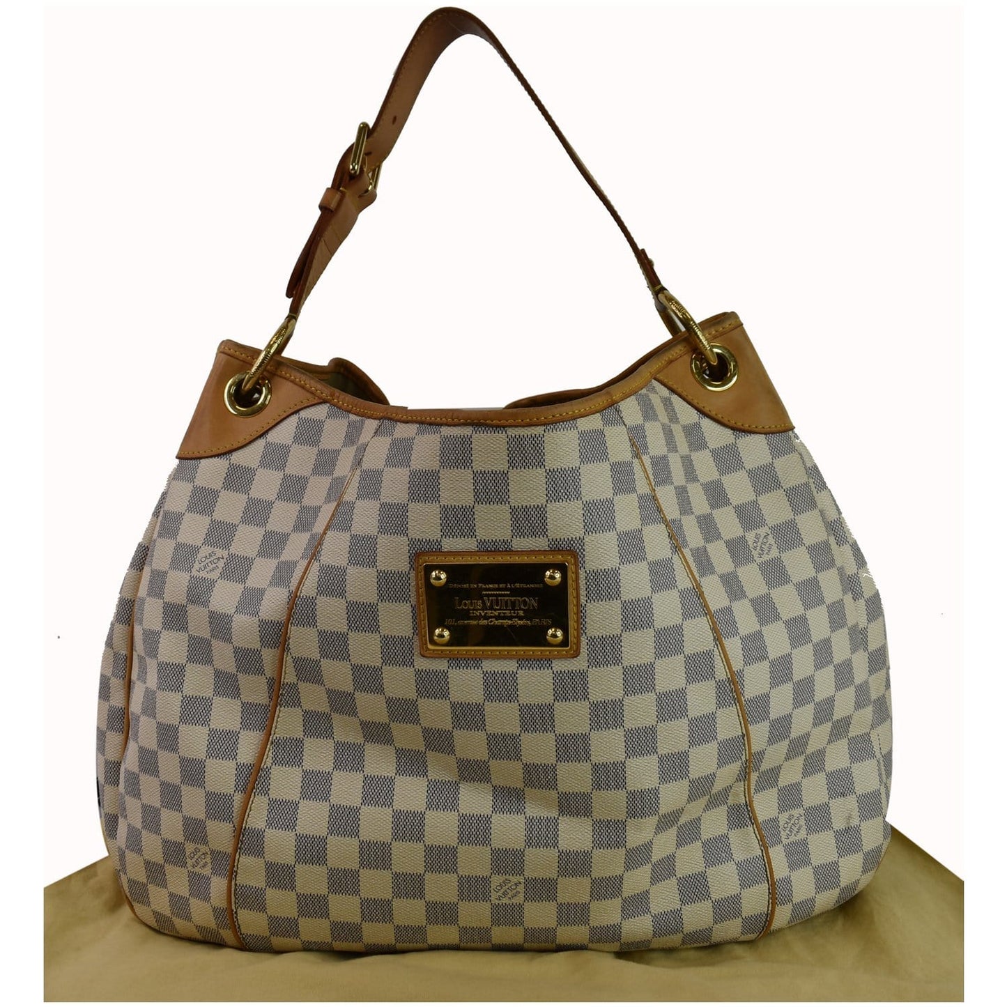 LOUIS VUITTON Galliera GM Damier Azur Shoulder Bag White