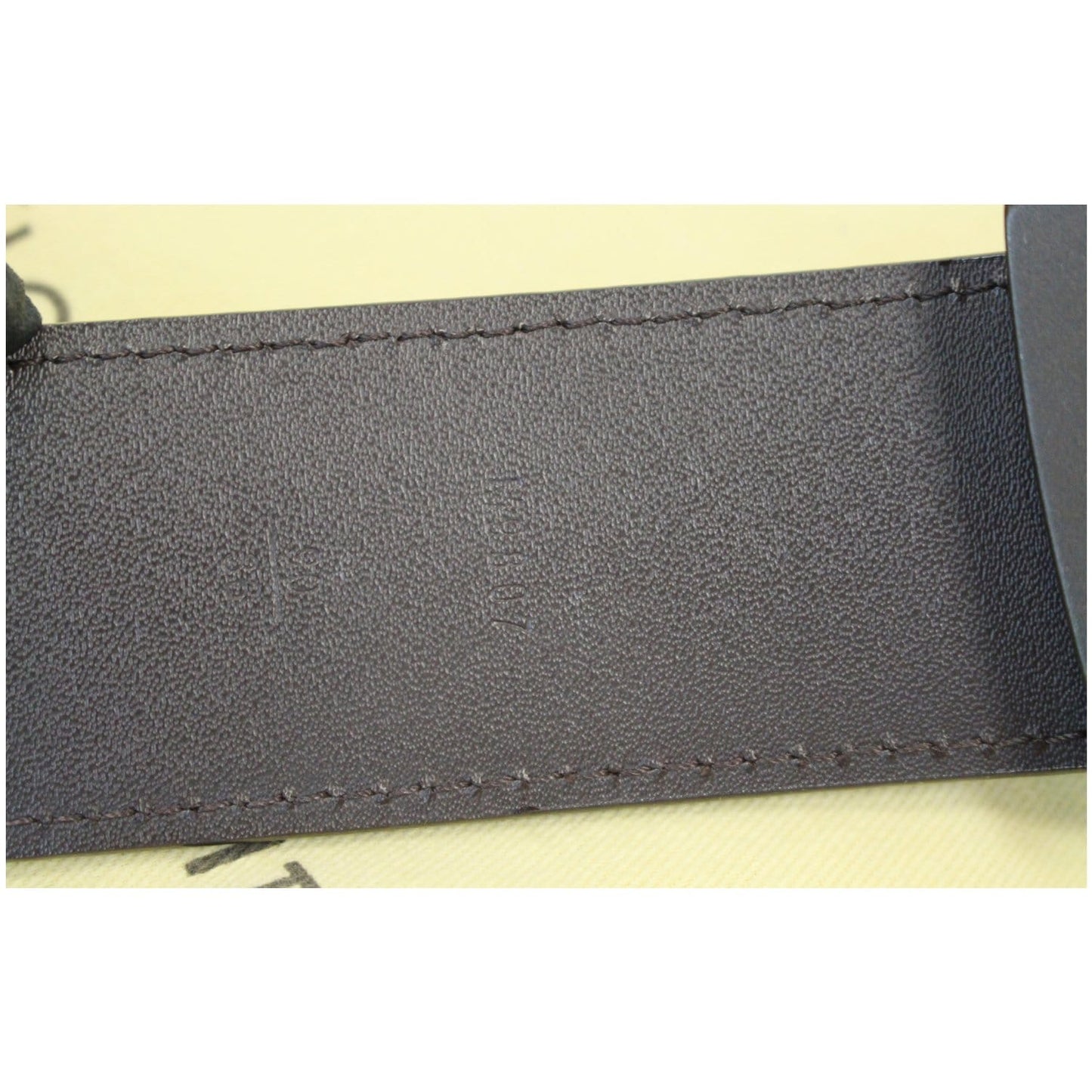 LOUIS VUITTON LV Initiales Damier Ebene Belt Brown