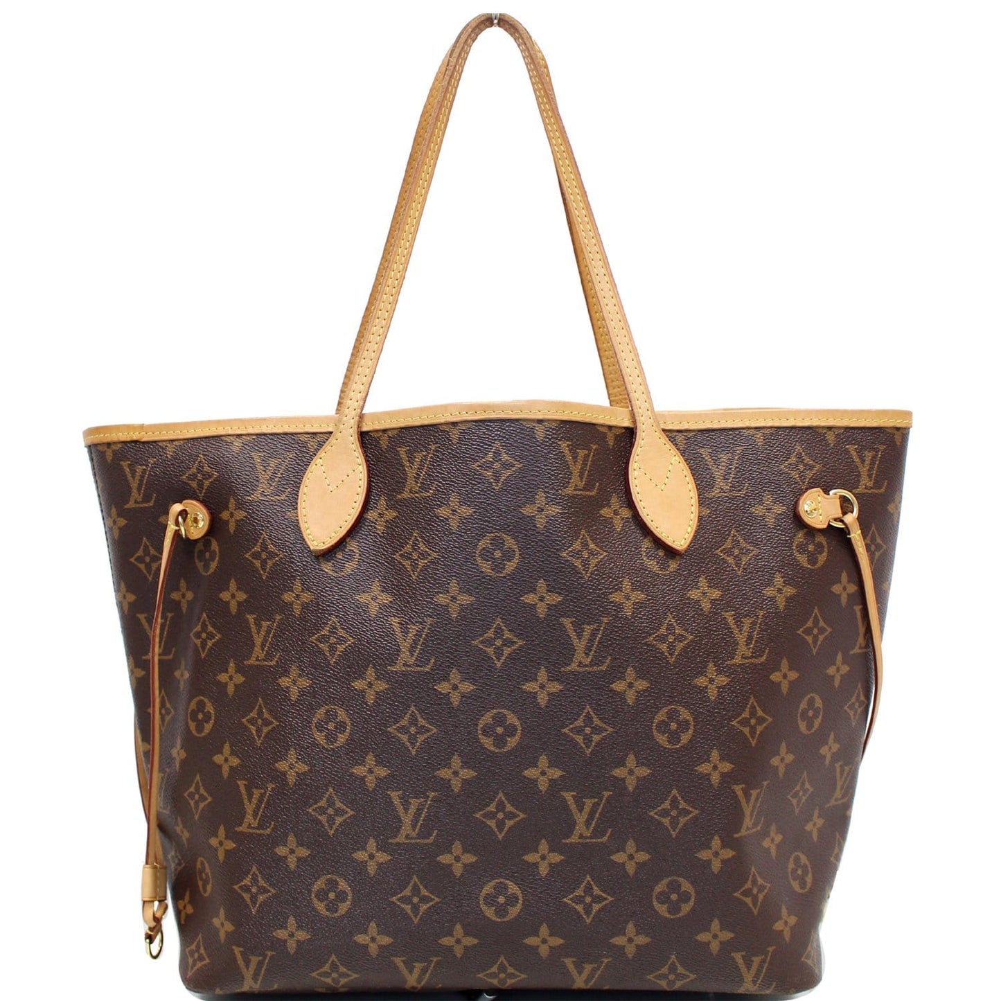 LOUIS VUITTON Neverfull MM Monogram Canvas Tote Shoulder Bag Brown