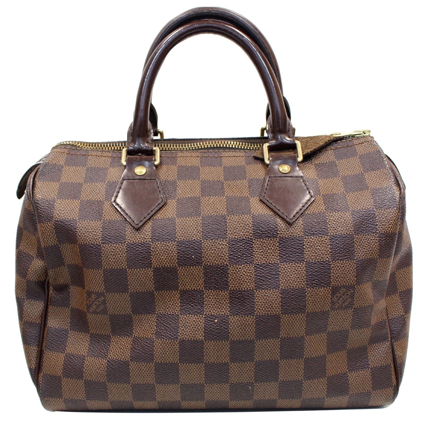 LOUIS VUITTON Speedy 25 Damier Ebene Satchel Bag Brown