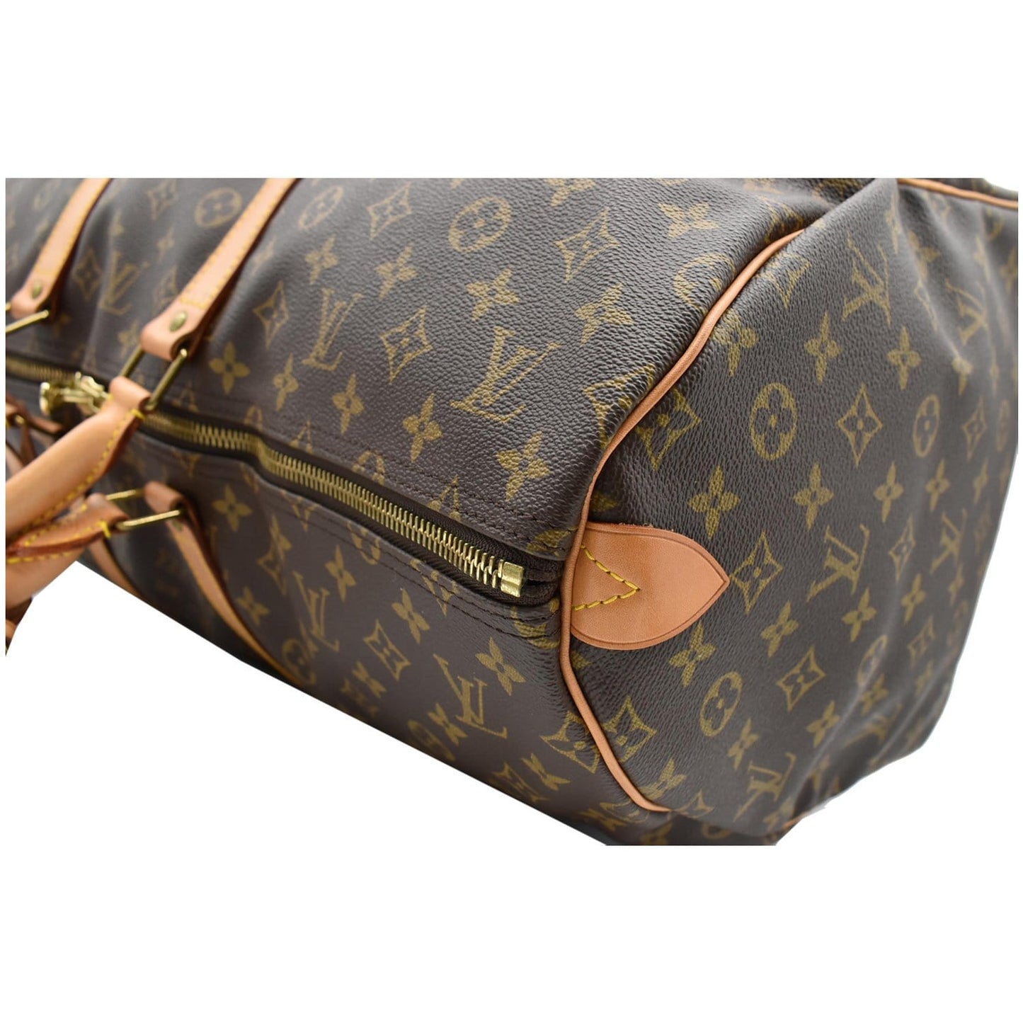 LOUIS VUITTON Keepall 55 Monogram Canvas Travel Bag Brown