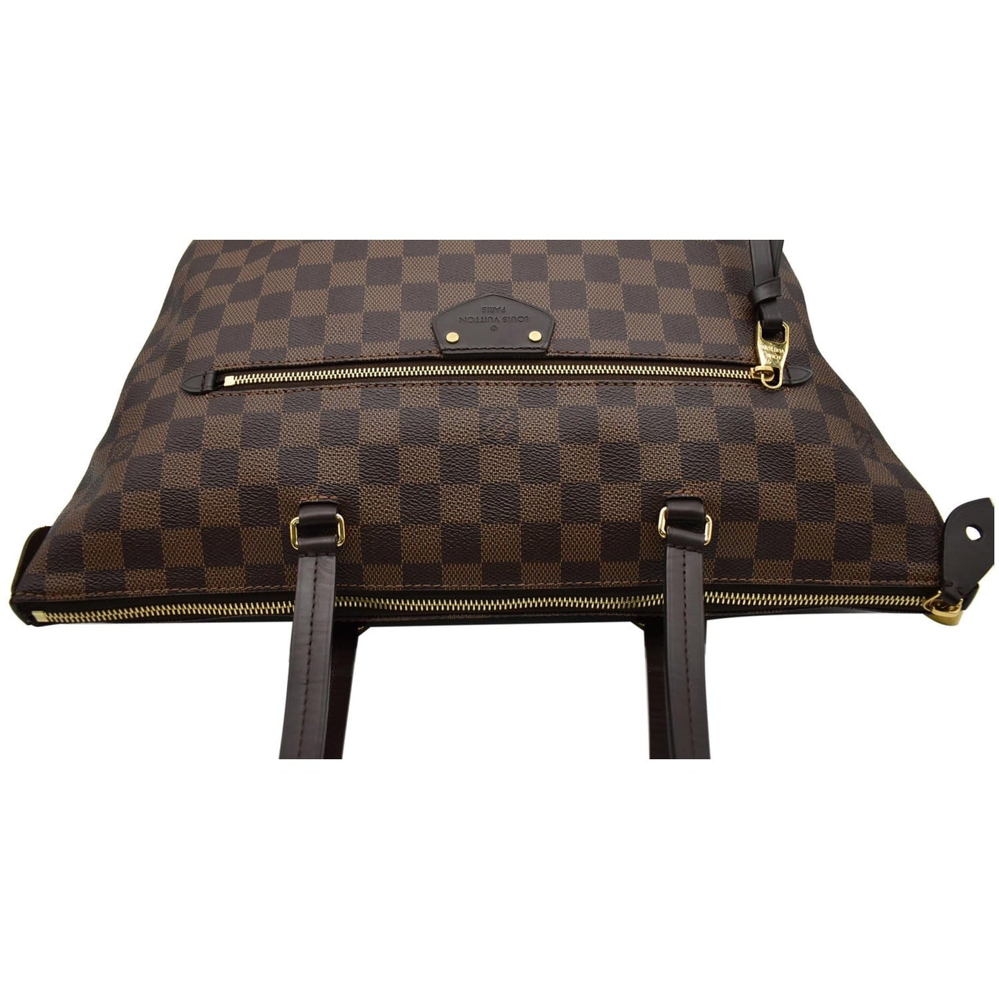 LOUIS VUITTON Iena MM Damier Ebene Shoulder Bag Brown