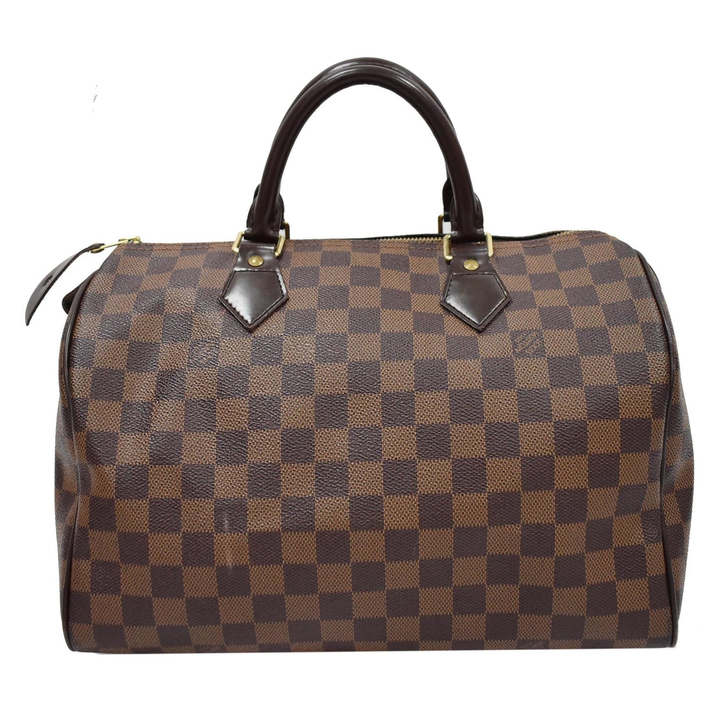 LOUIS VUITTON Speedy 30 Damier Ebene Satchel Bag Brown