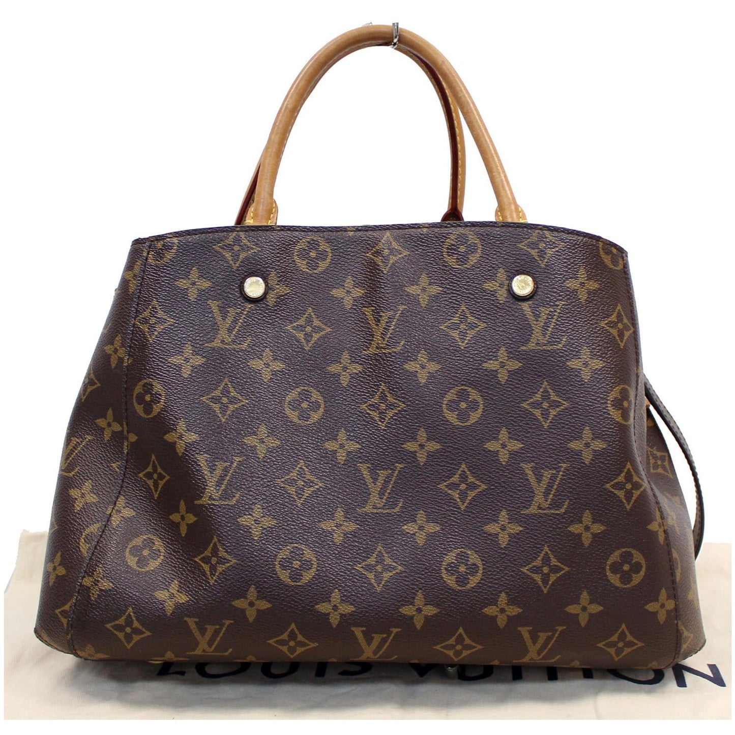 LOUIS VUITTON Montaigne MM Monogram Canvas Shoulder Bag Brown