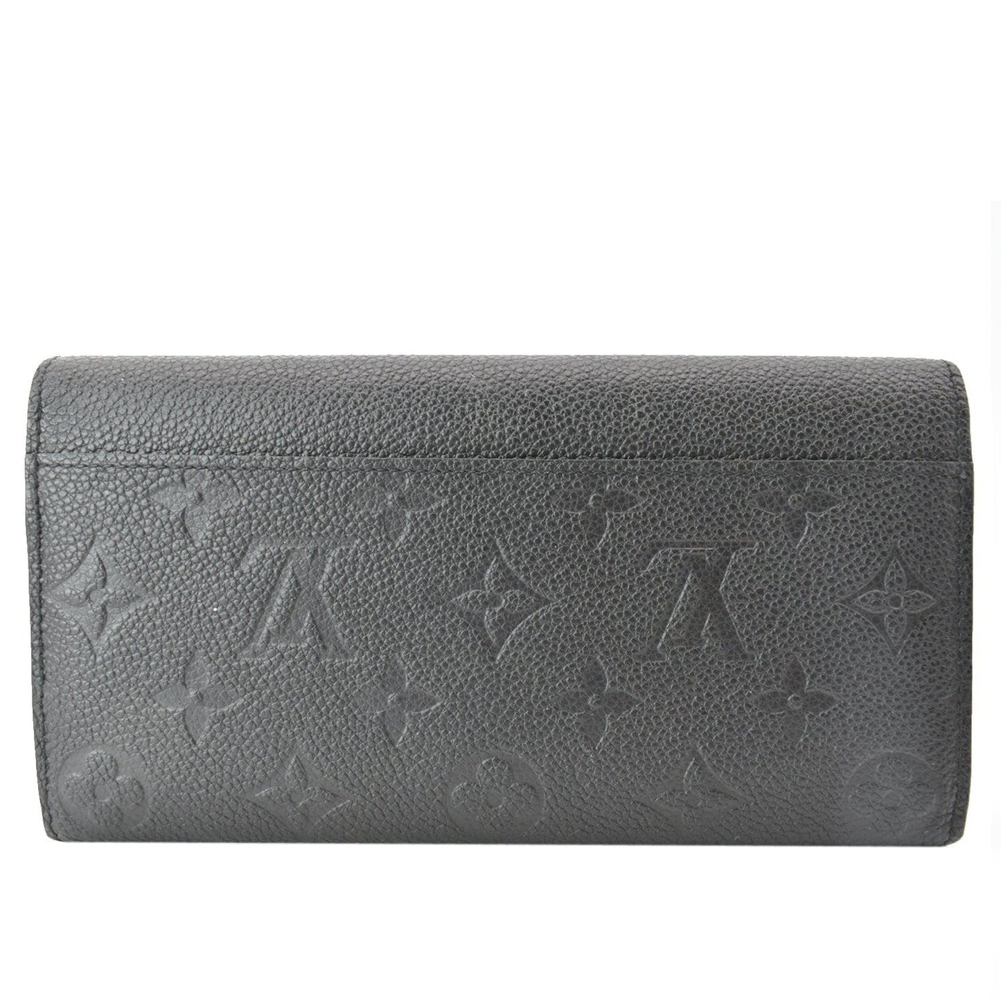 LOUIS VUITTON Sarah Monogram Empreinte Leather Wallet Black