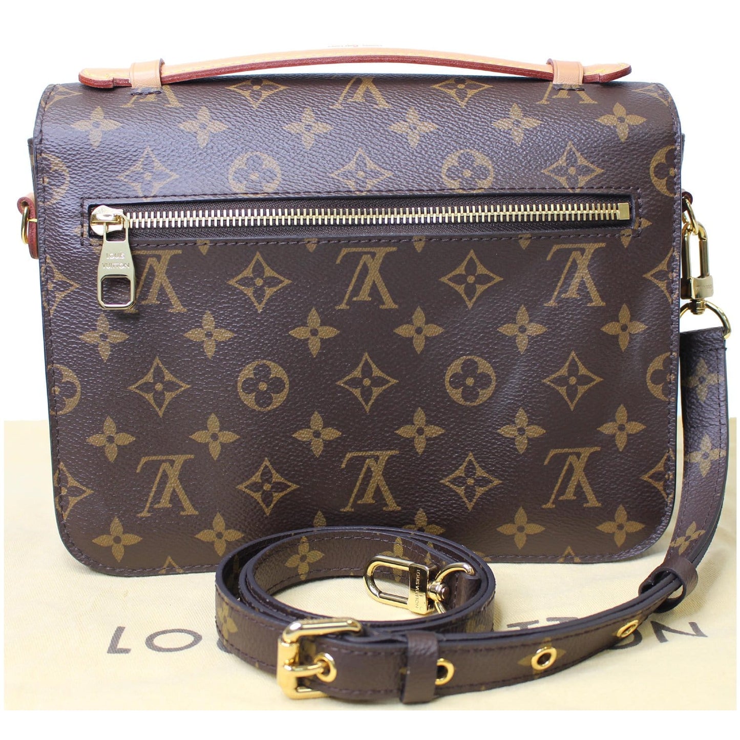 LOUIS VUITTON Metis Pochette Monogram Canvas Crossbody Bag Brown