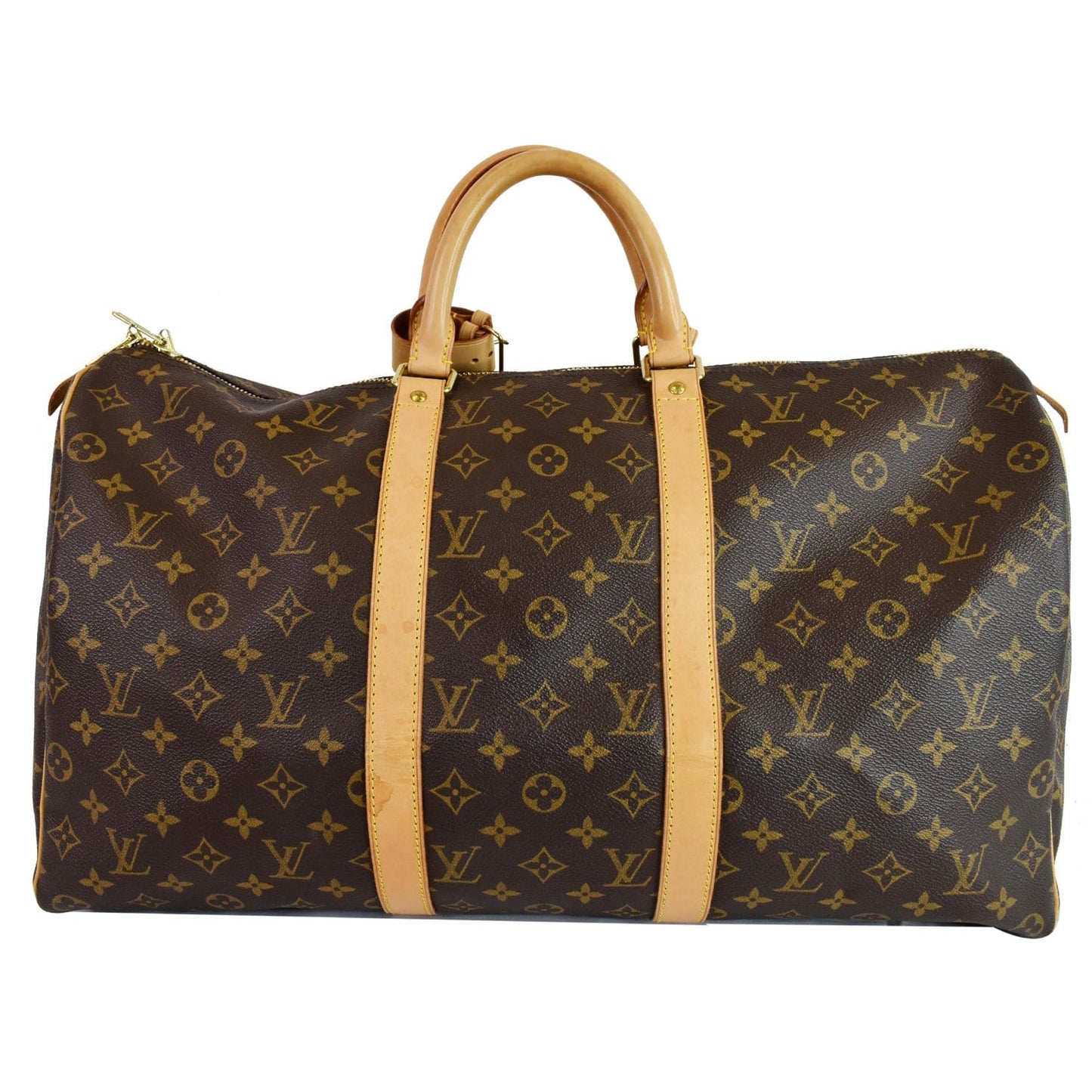 LOUIS VUITTON Keepall 50 Monogram Canvas Travel Bag Brown