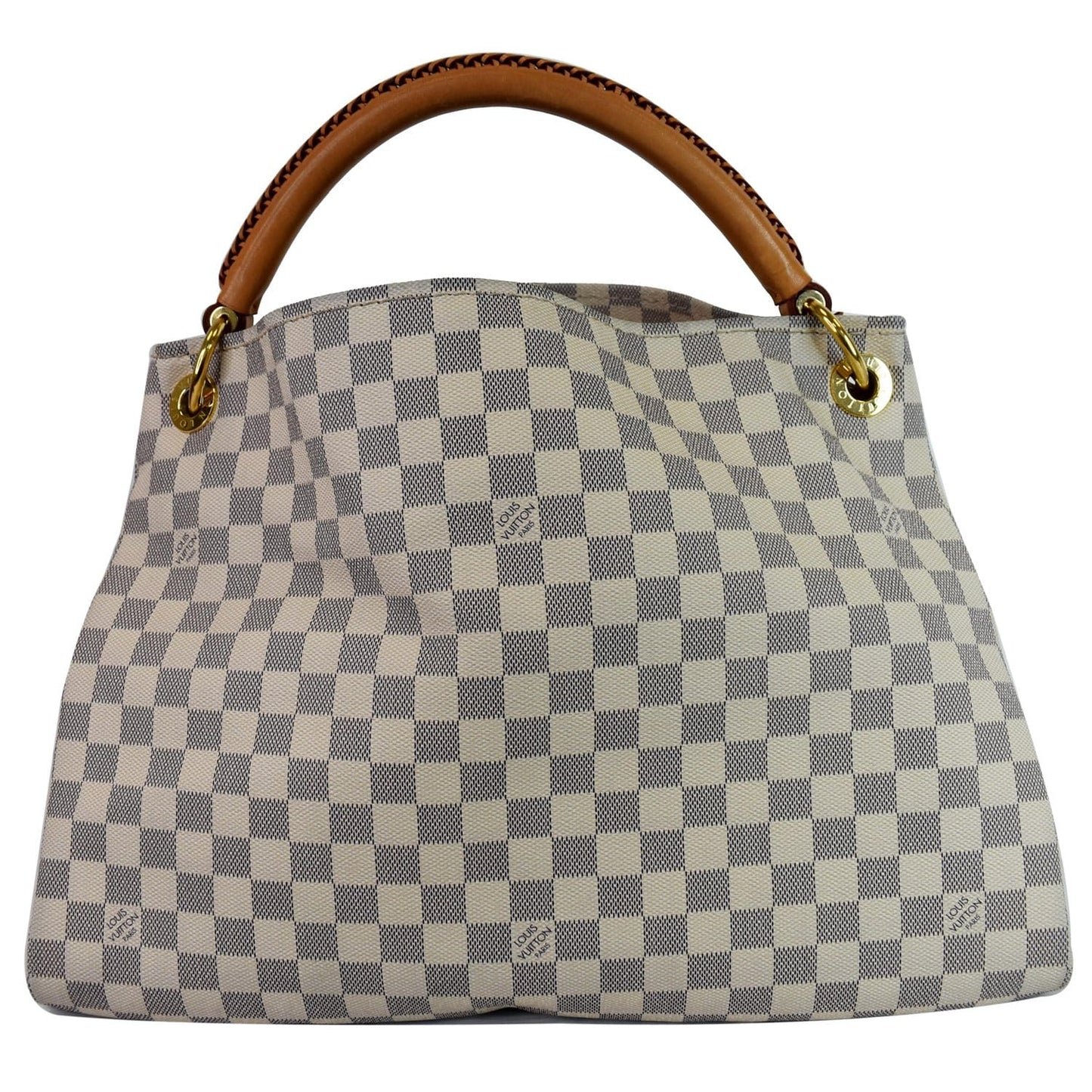 LOUIS VUITTON Artsy MM Damier Azur Shoulder Bag White