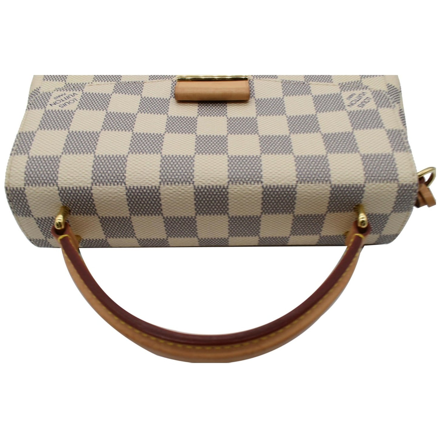 LOUIS VUITTON Croisette Damier Azur Shoulder Crossbody Bag White
