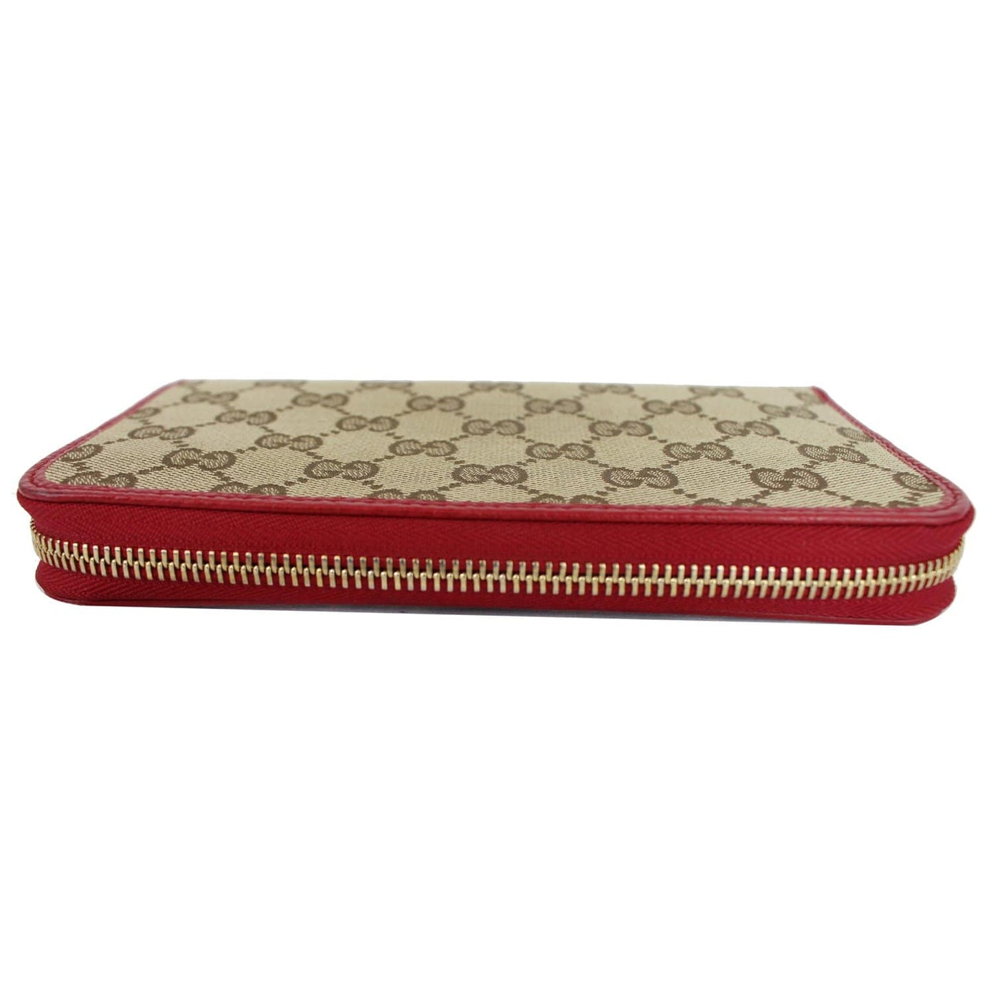 GUCCI GG Monogram Canvas Zippy Wallet Beige 363423