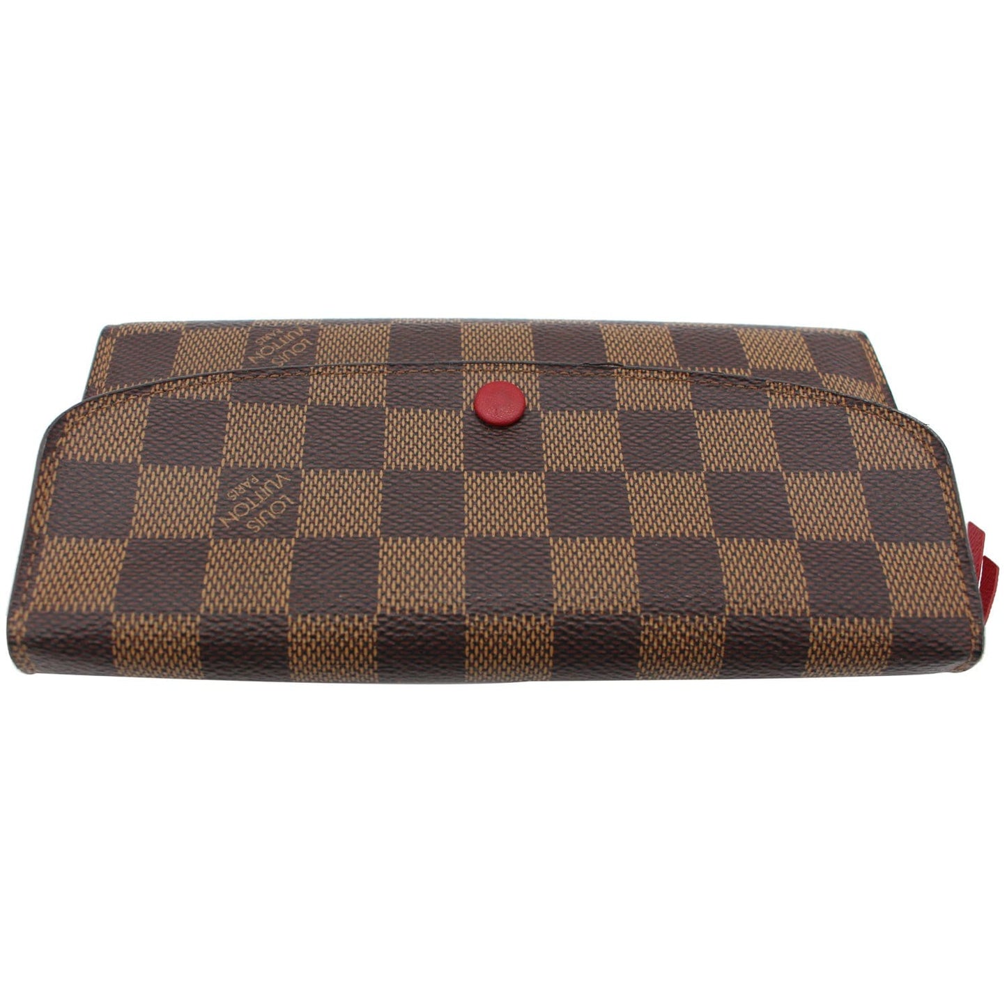 LOUIS VUITTON Emilie Damier Ebene Wallet Brown
