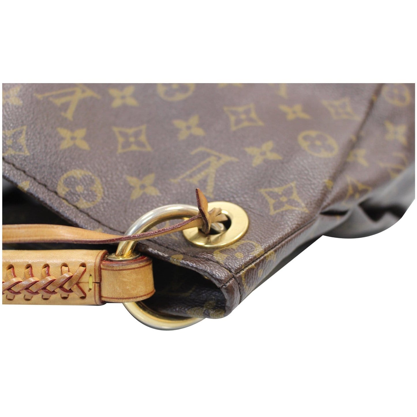 LOUIS VUITTON Artsy MM Monogram Canvas Shoulder Bag Brown