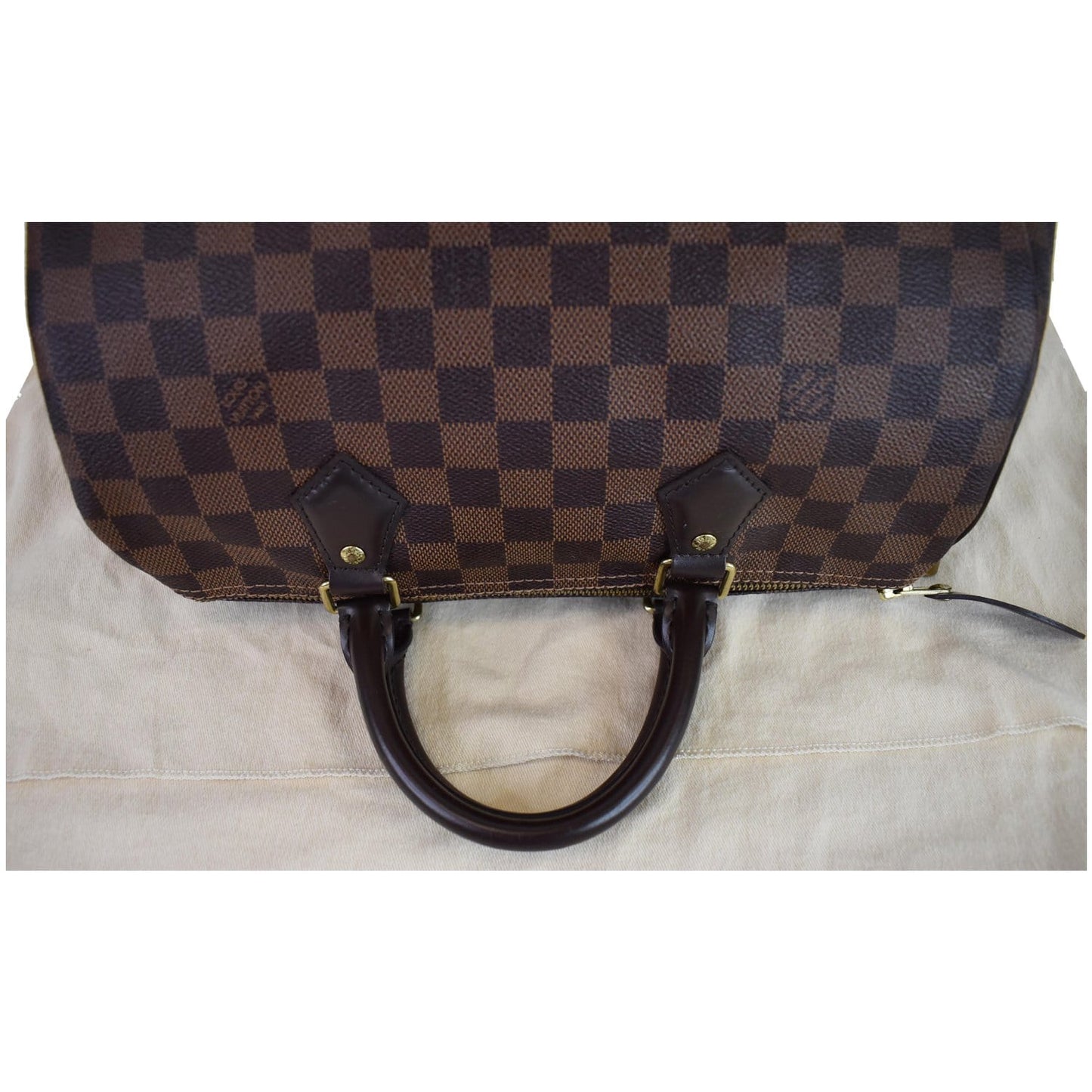 LOUIS VUITTON Speedy 30 Damier Ebene Satchel Bag Brown