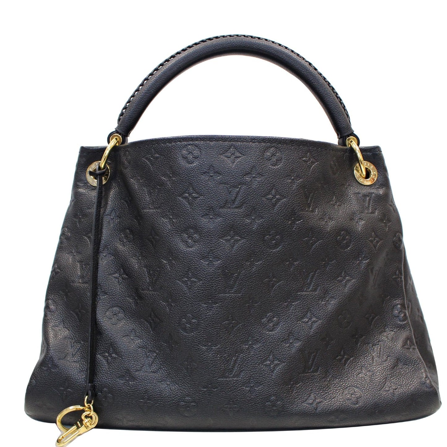 LOUIS VUITTON Artsy MM Empreinte Leather Shoulder Bag Black