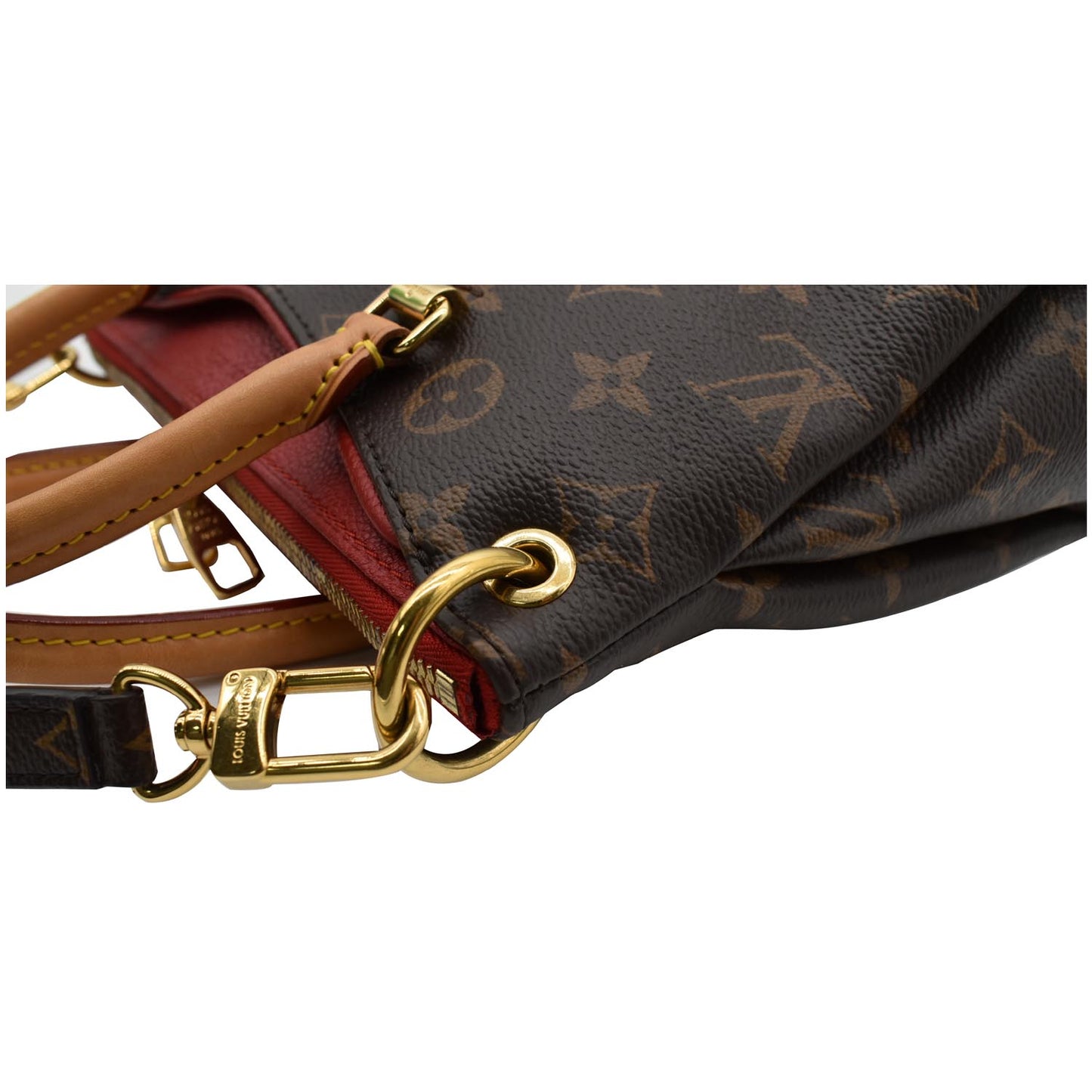 LOUIS VUITTON Pallas BB Monogram Canvas Satchel Crossbody Bag Brown