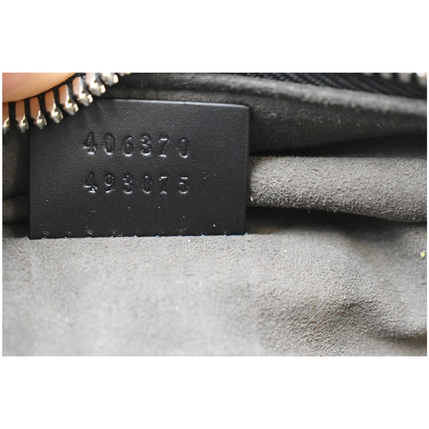 GUCCI GG Signature Leather Backpack Bag Black 406370