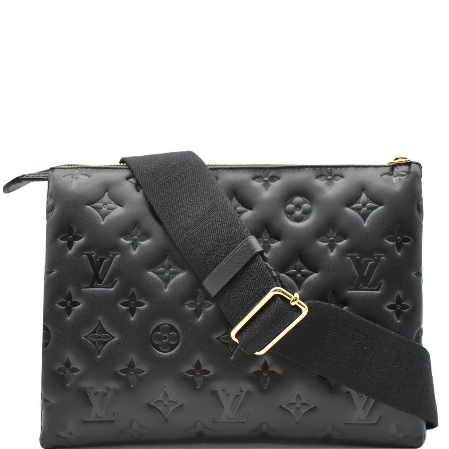 LOUIS VUITTON Coussin PM Monogram Embossed Shoulder Bag Black