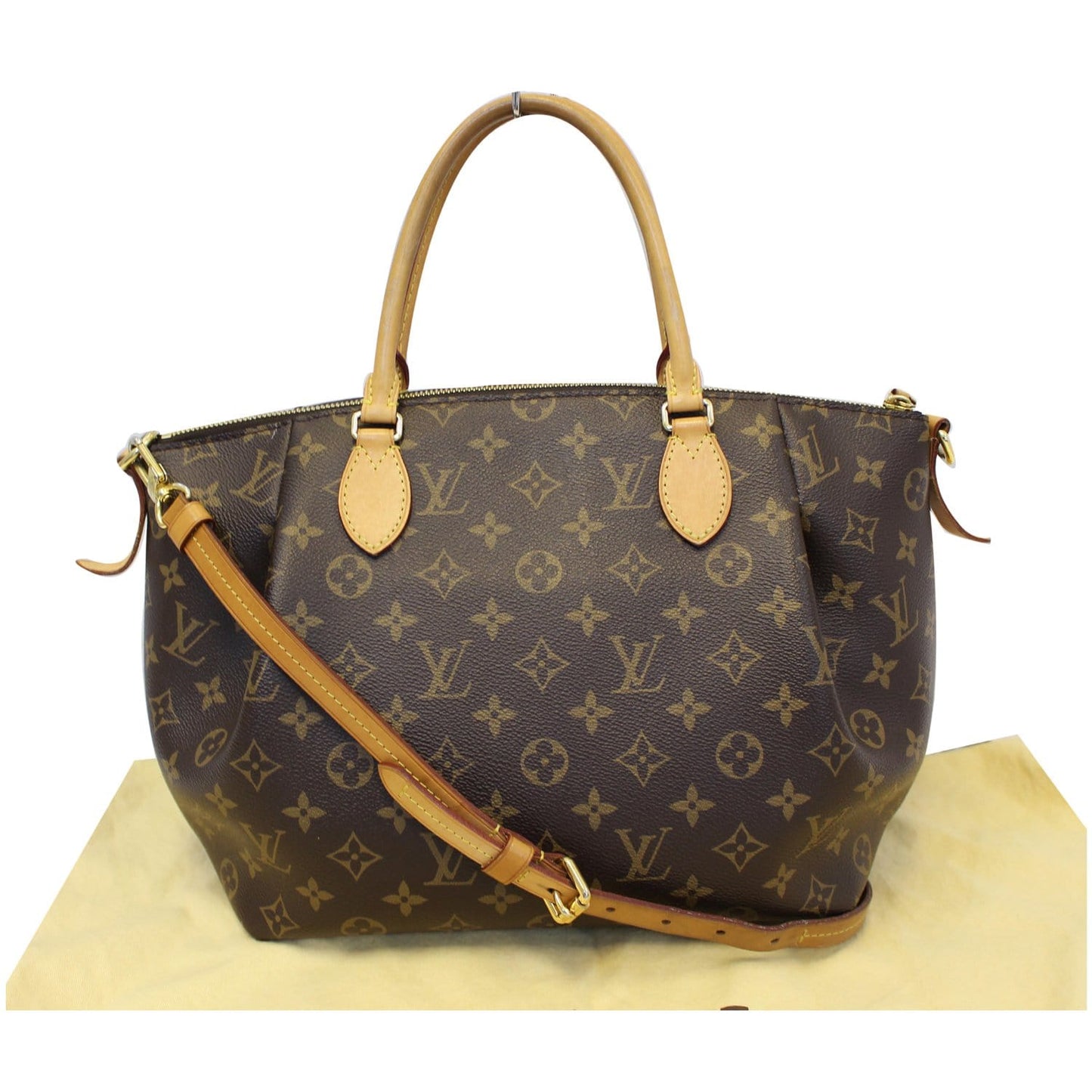 LOUIS VUITTON Turenne MM Monogram Canvas 2 Way Shoulder Bag Brown