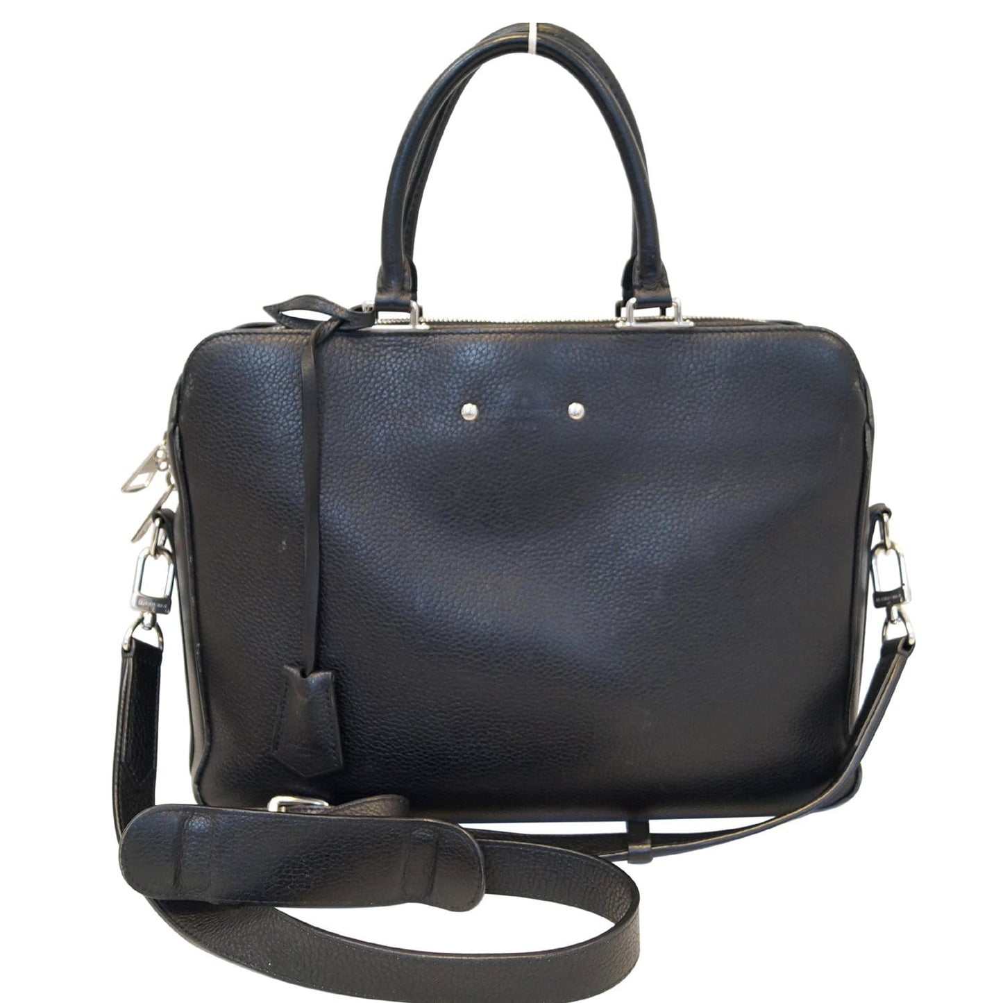 LOUIS VUITTON Armand Taurillon Leather Briefcase Bag Black - 15% OFF