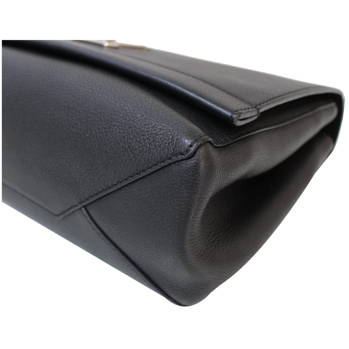 LOUIS VUITTON Lockme II Calfskin Leather Shoulder Bag Black