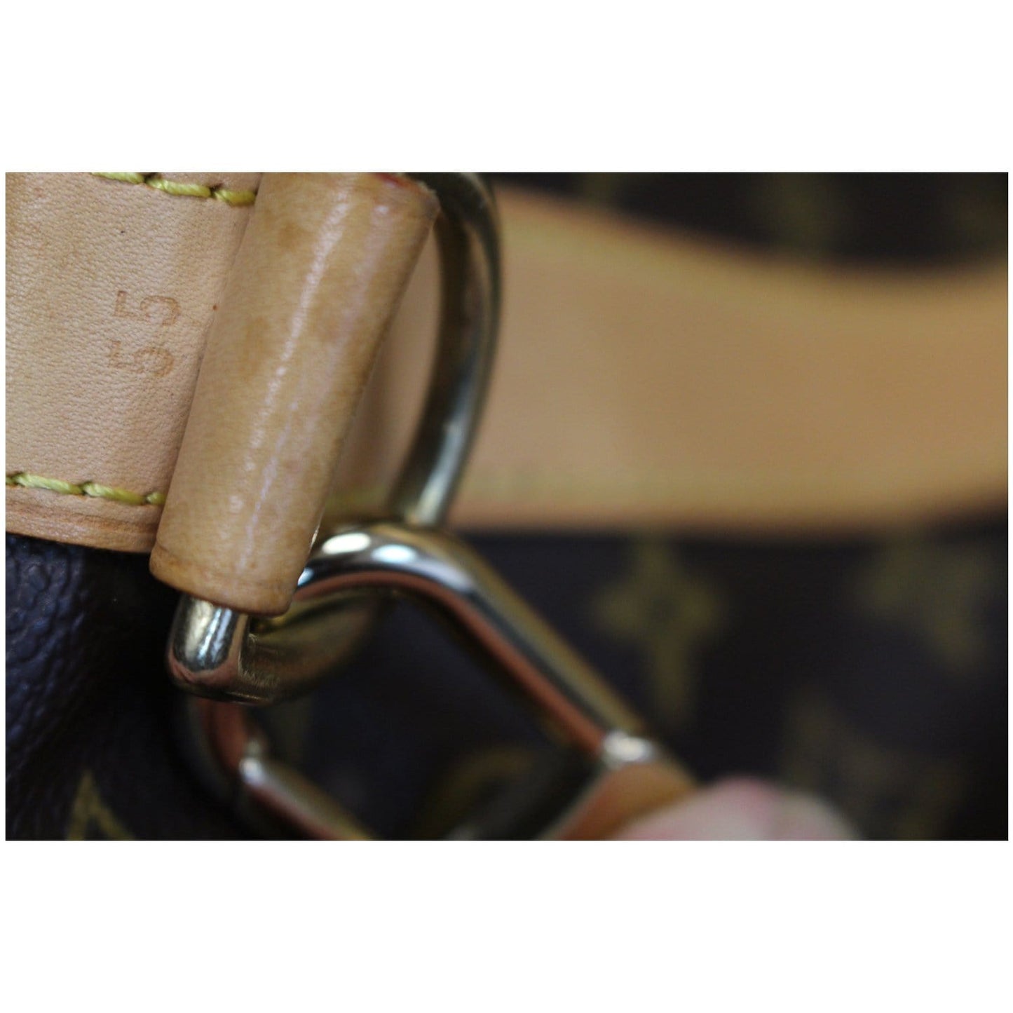 LOUIS VUITTON Keepall 55 Bandouliere Monogram Canvas Travel Bag Brown