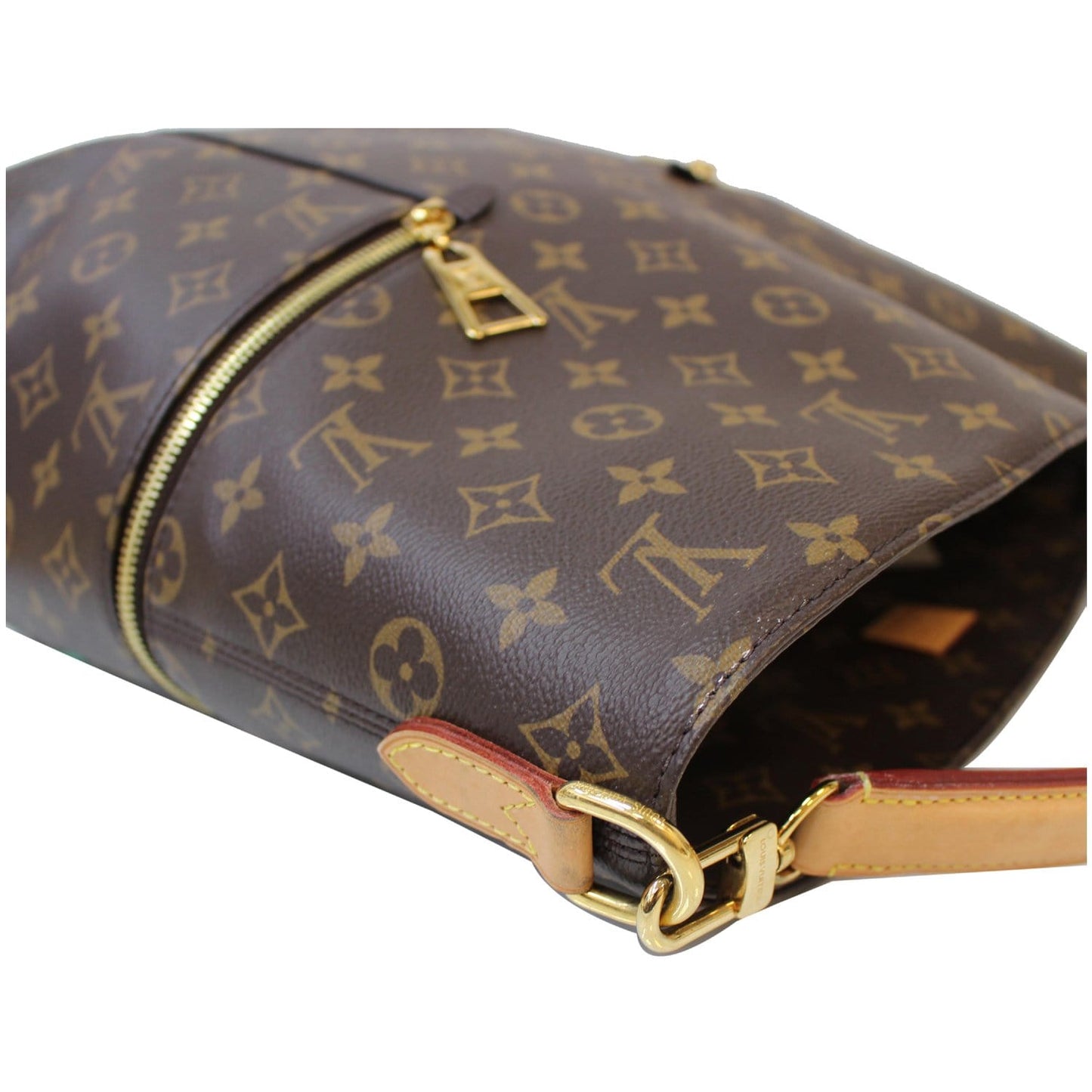 LOUIS VUITTON Melie Monogram Canvas Hobo Shoulder Bag Brown