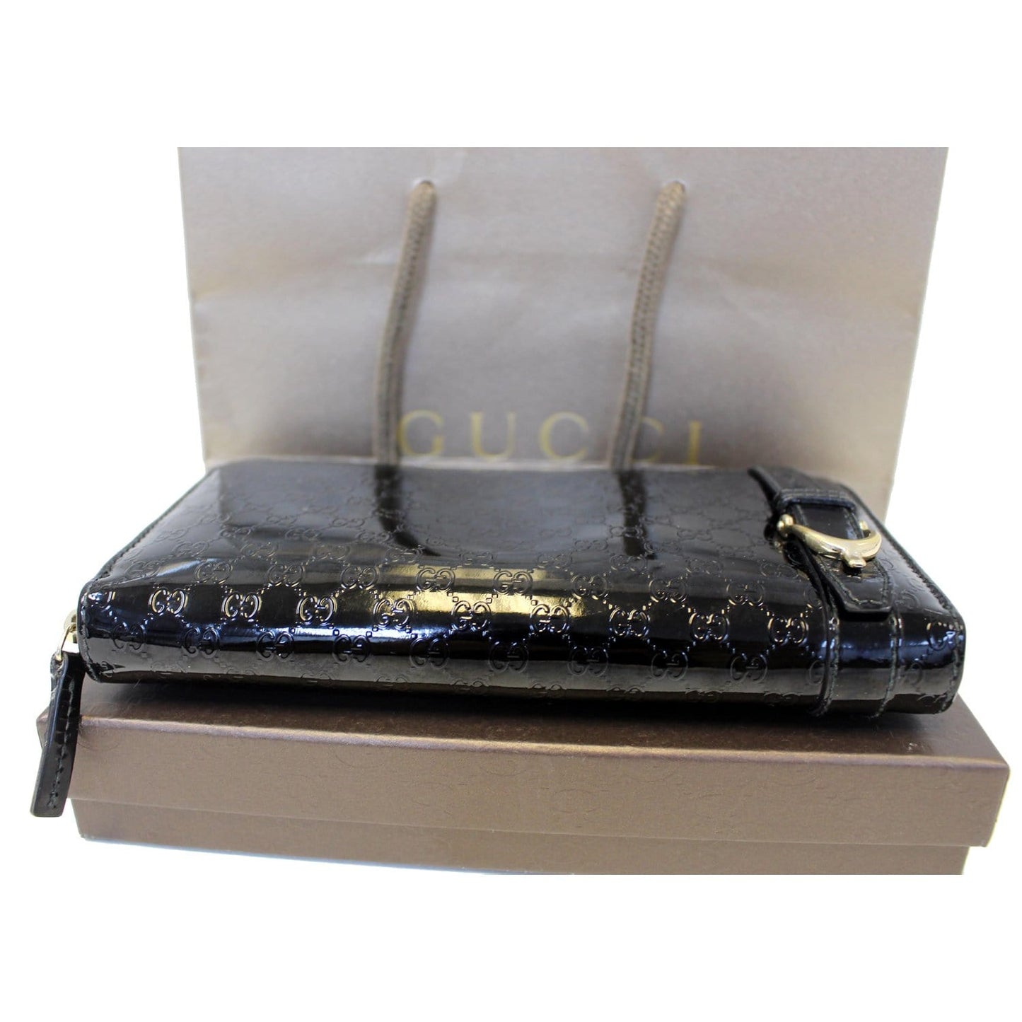 GUCCI Nice Microguccissima Patent Leather Wallet 309758