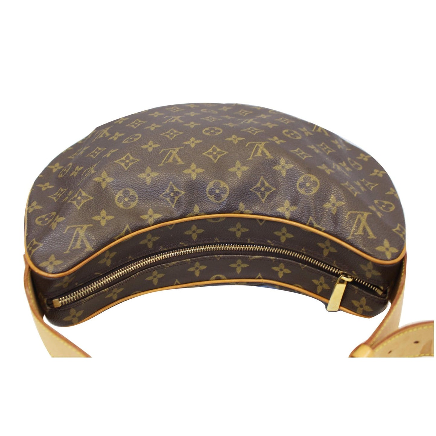LOUIS VUITTON Croissant GM Monogram Canvas Shoulder Bag Brown