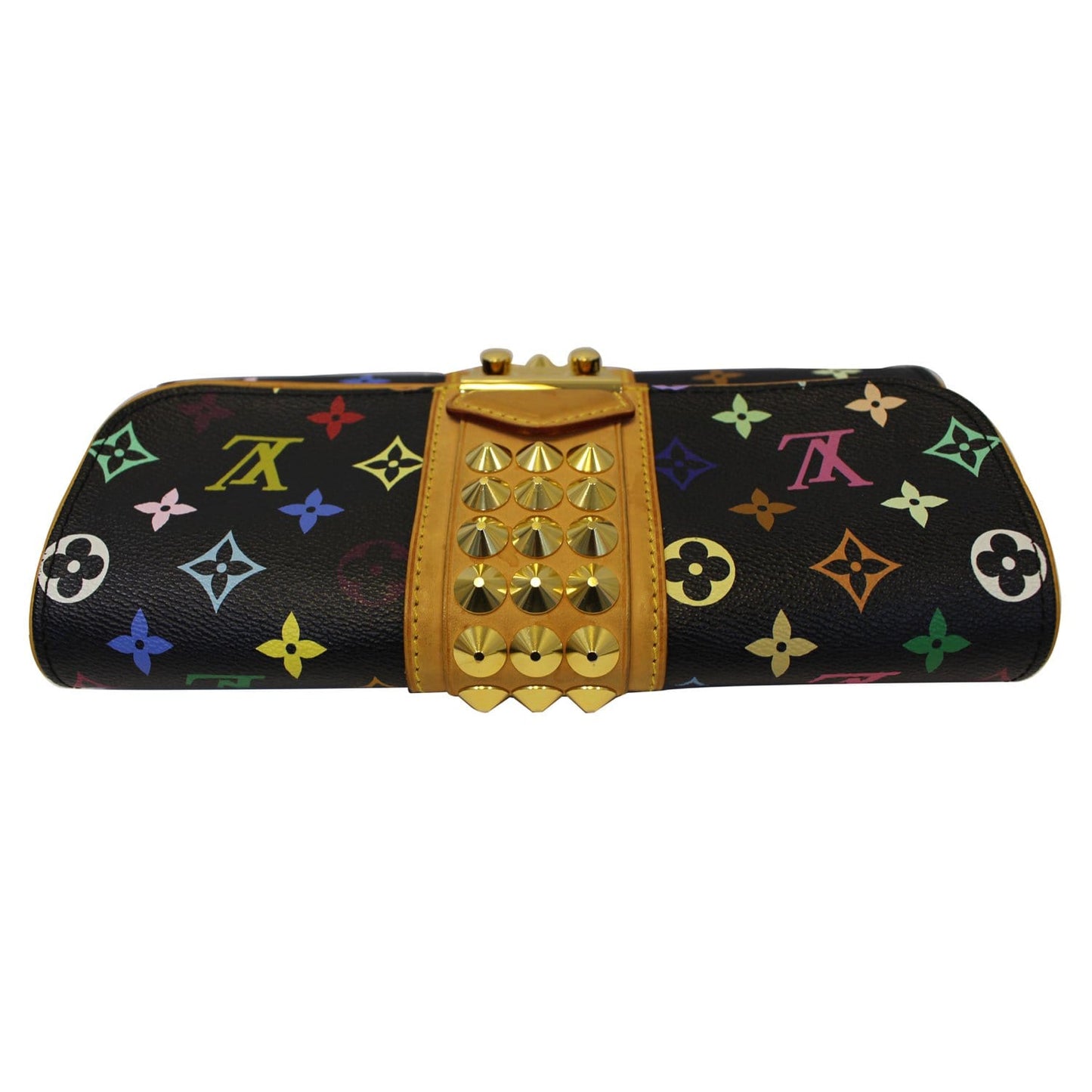 LOUIS VUITTON Courtney  Multicolore Monogram Clutch Bag Black