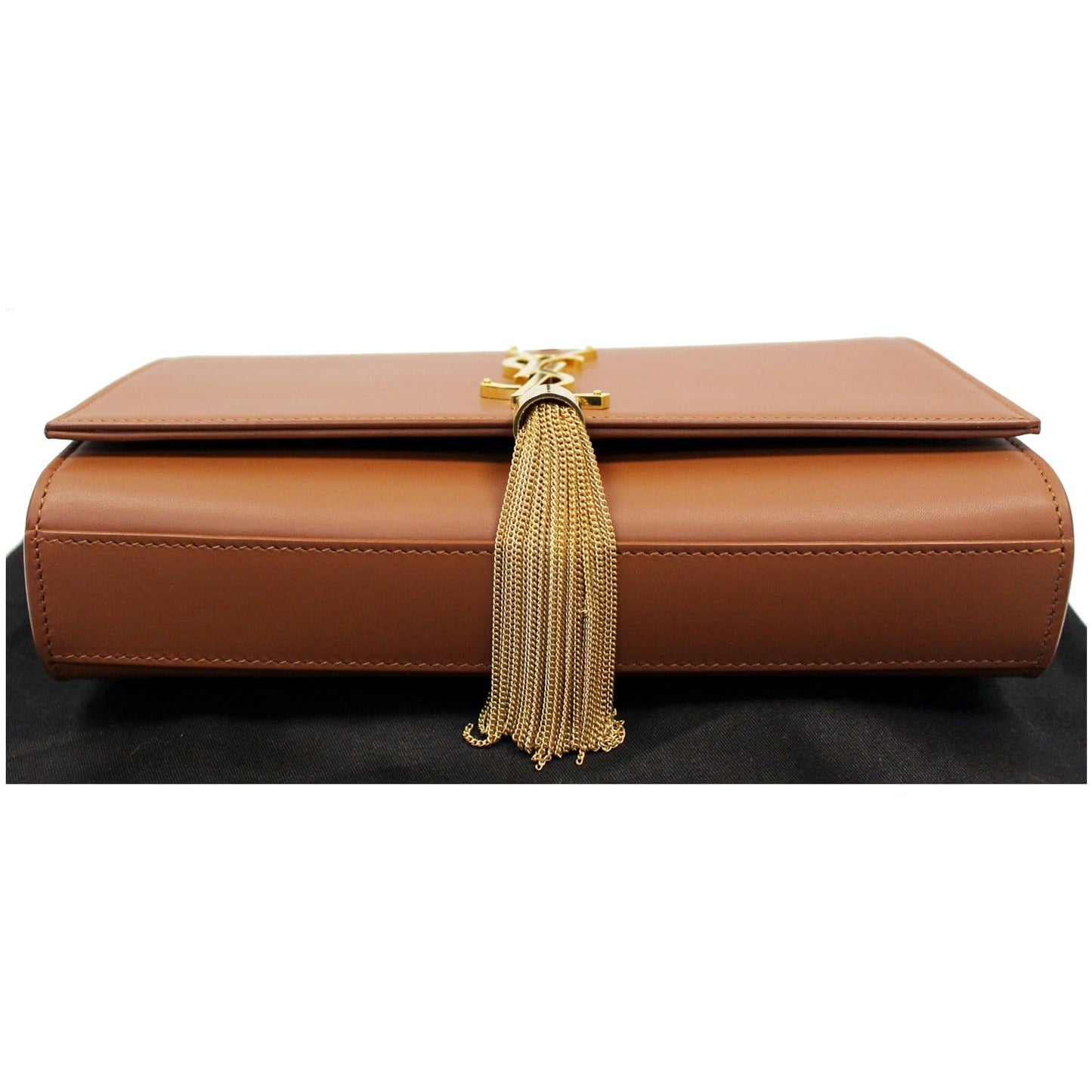 YVES SAINT LAURENT Kate Large Grain De Poudre Leather Shoulder Bag Brown
