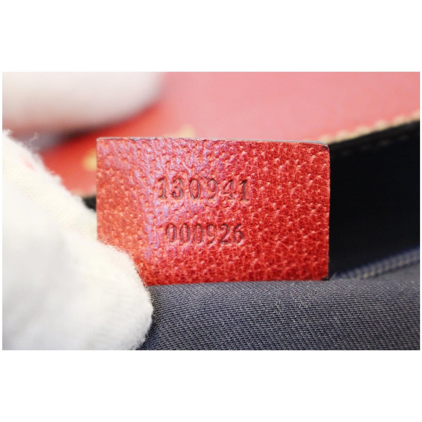 GUCCI GG Monogram Canvas Work Tote Bag Navy/Red