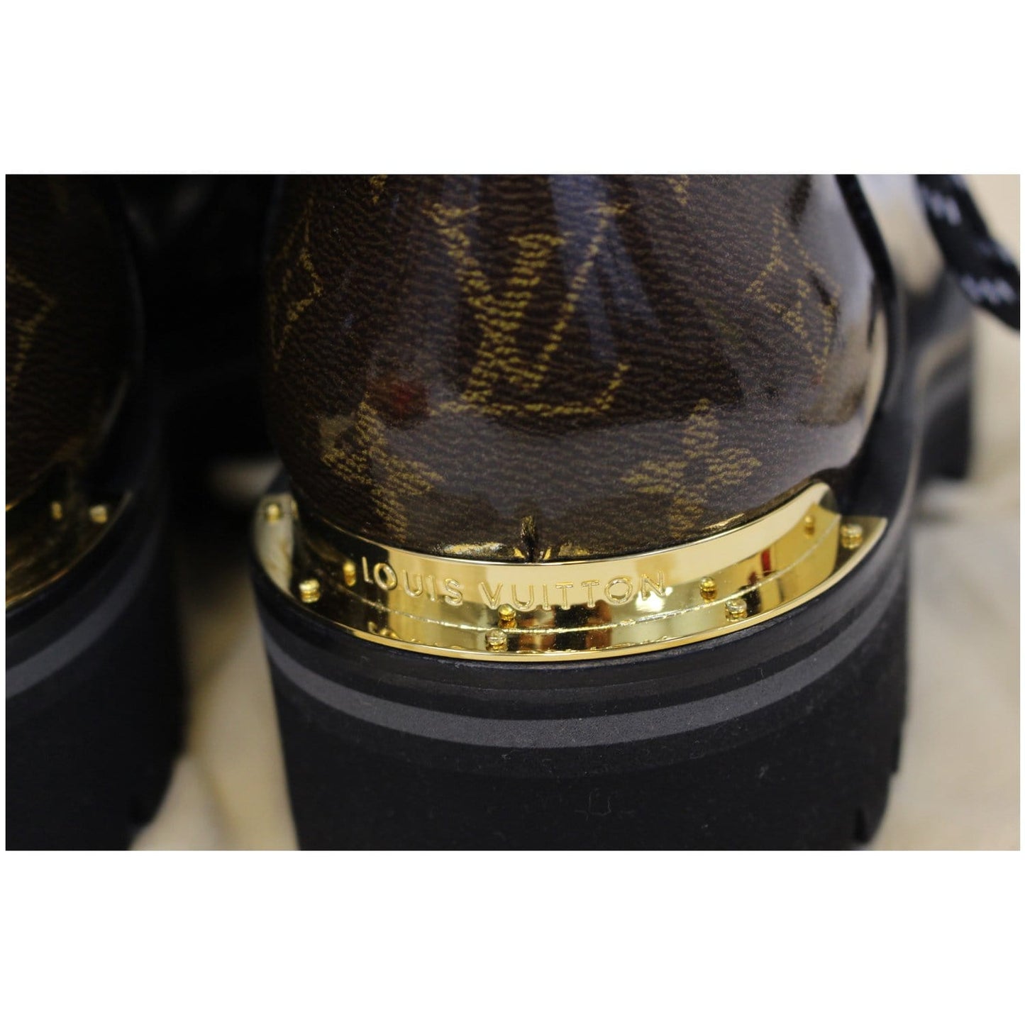 LOUIS VUITTON Outland Monogram Glaze Canvas Ankle Boot Size 9