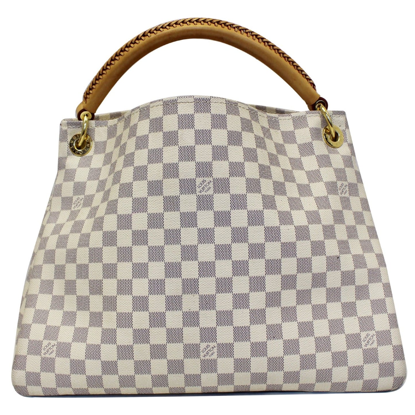 LOUIS VUITTON Artsy MM Damier Azur Shoulder Bag White