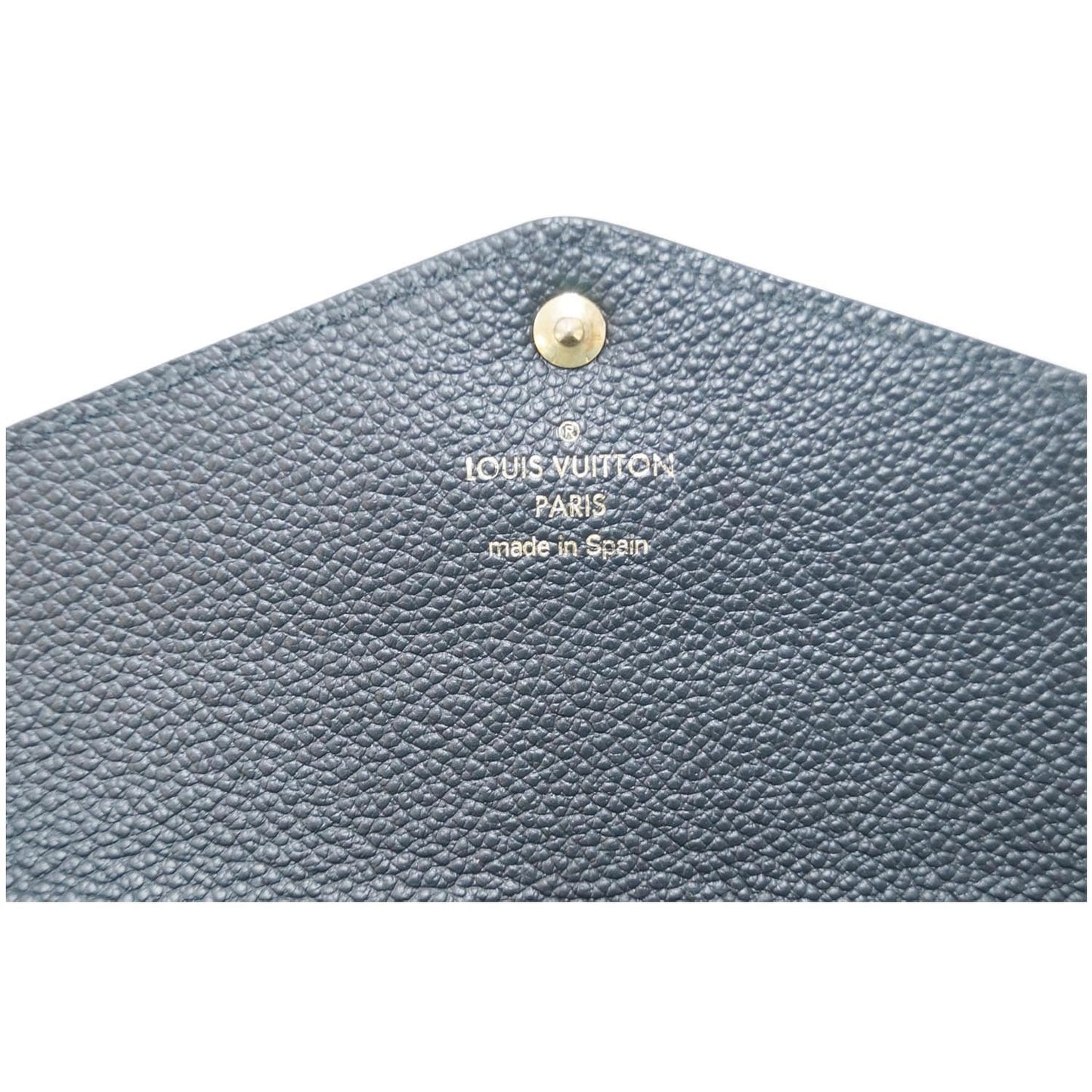 LOUIS VUITTON Sarah Empreinte Leather Wallet Black