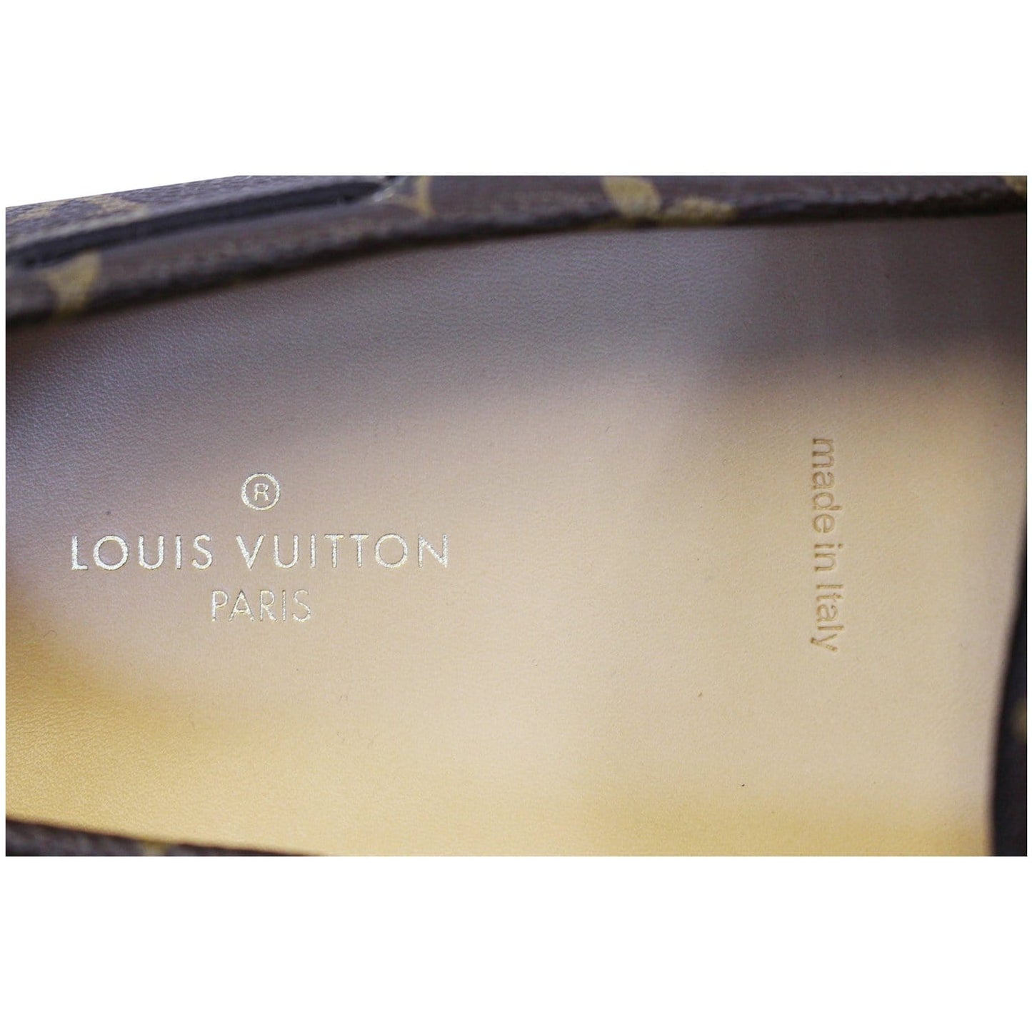 LOUIS VUITTON Arizona Moccasin Monogram Canvas Men's Shoes Loafers